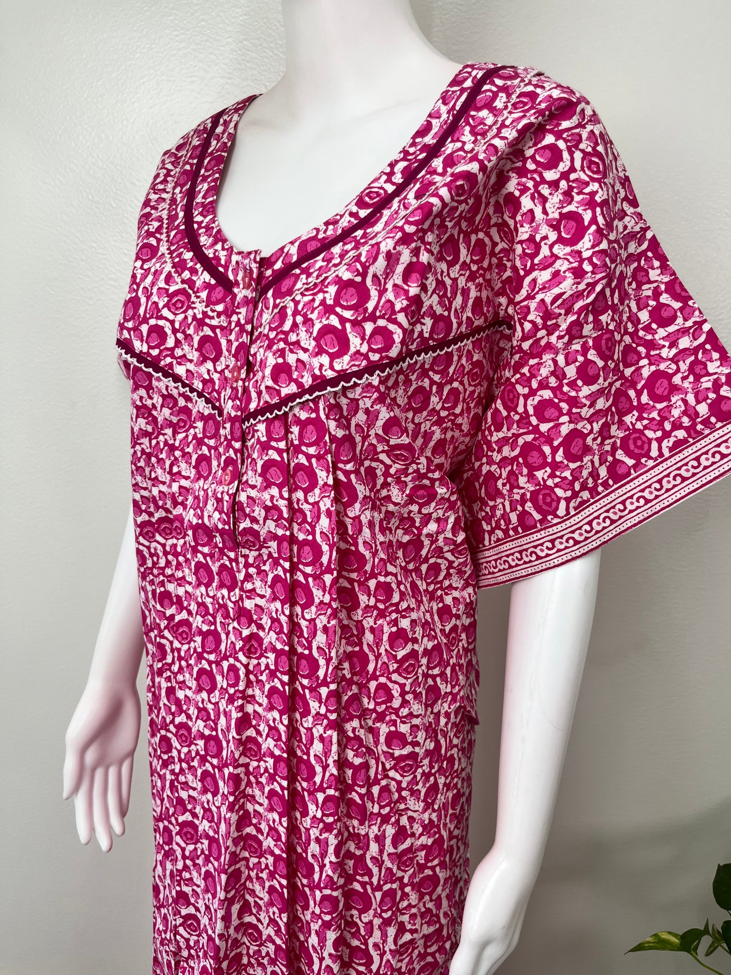 Pink Pure Cotton Nighty Comfortable & Elegant
