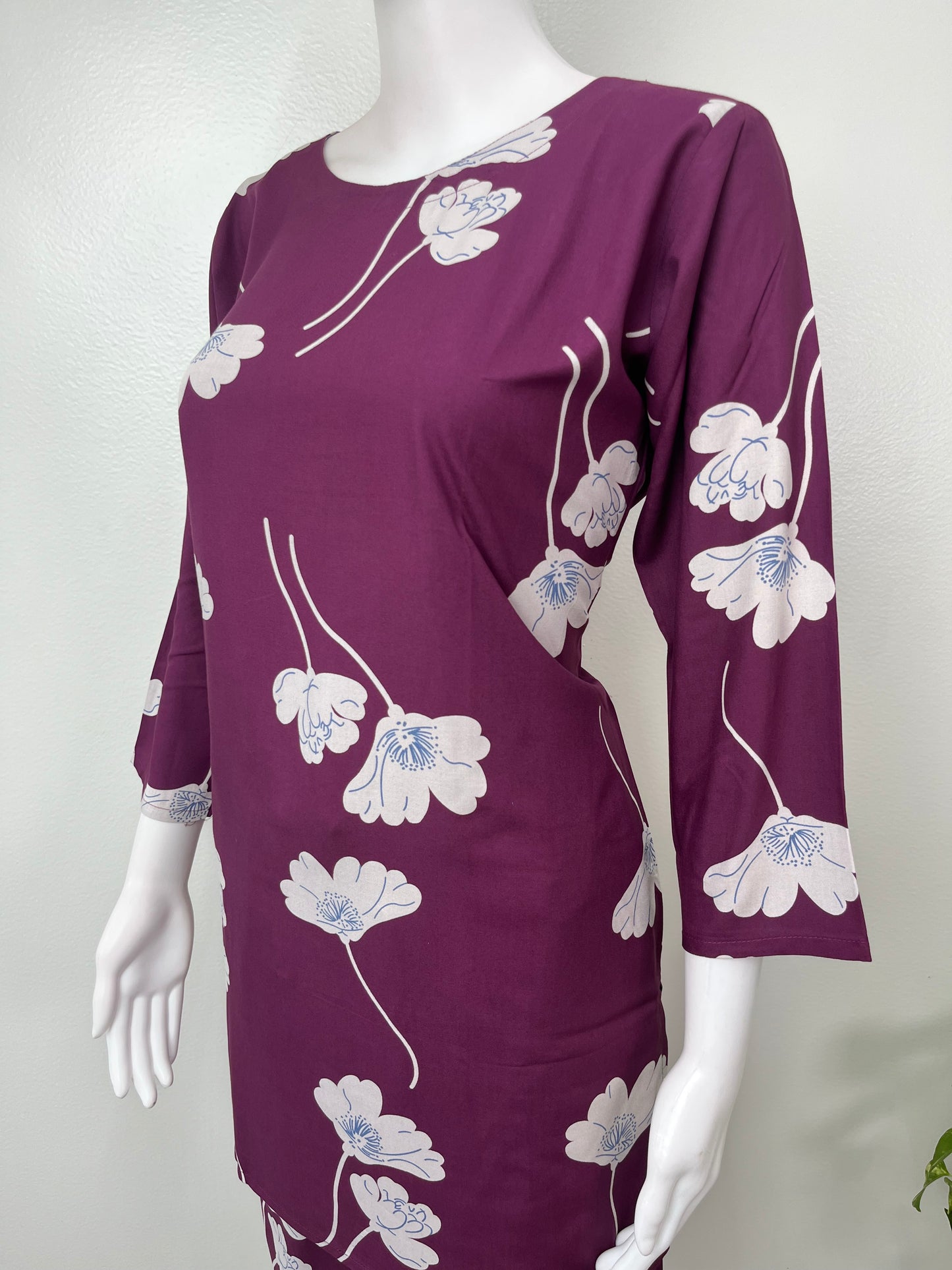 Purple Rayon Night Suit