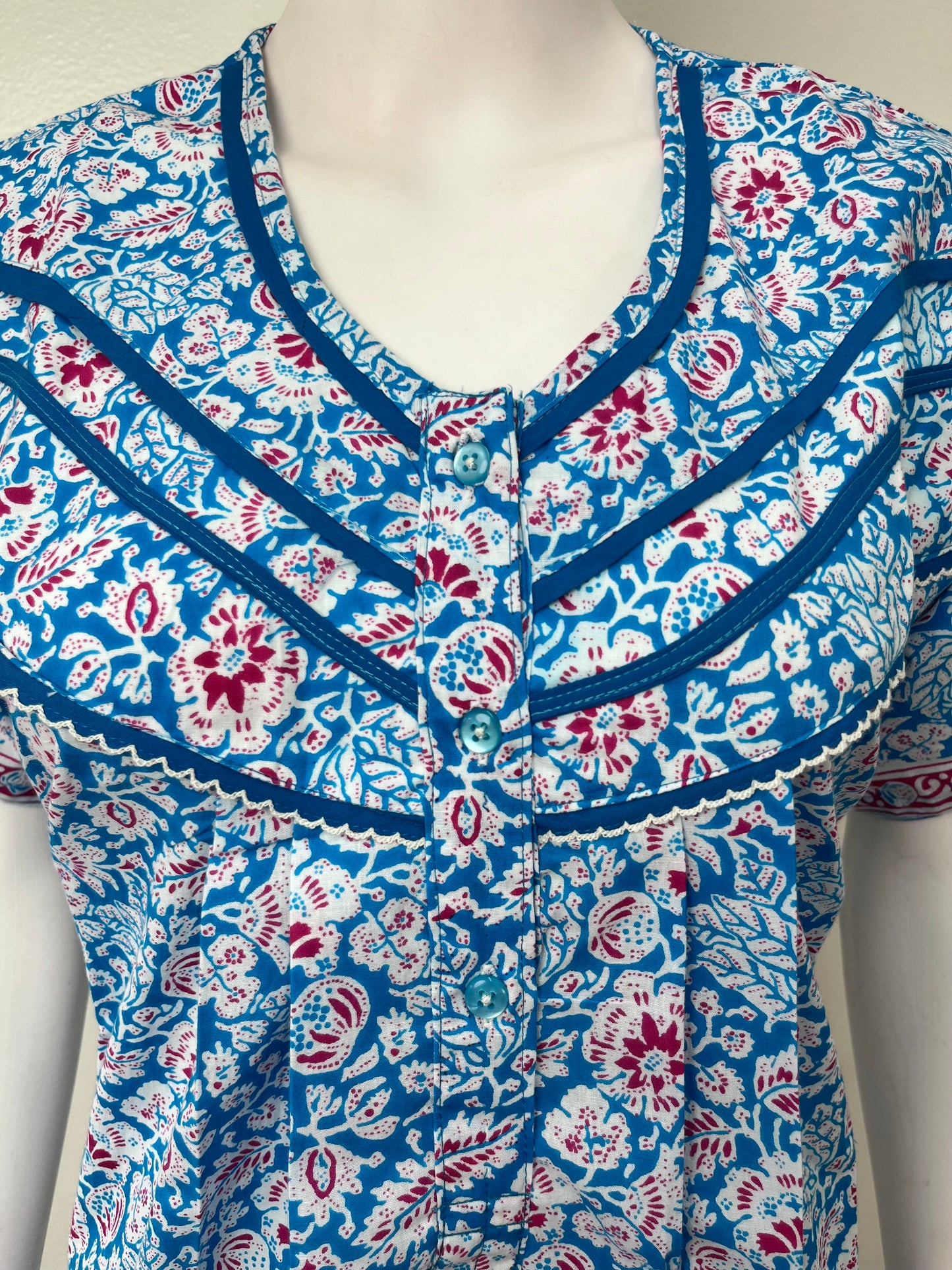 Sky Blue Pure Cotton Nighty Soft & Breathable