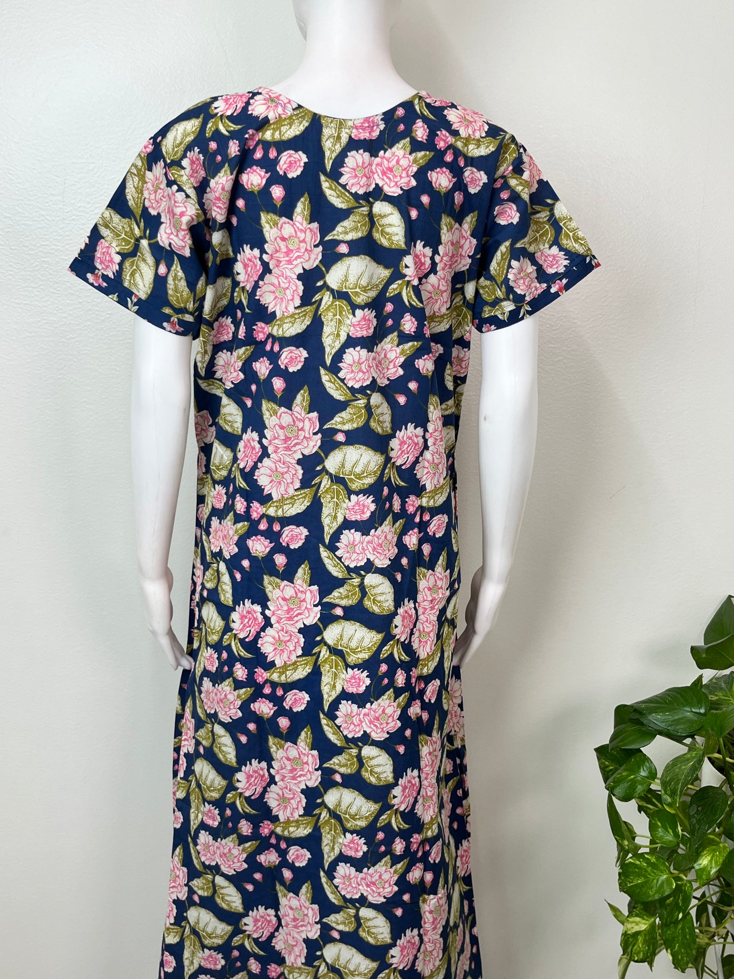 Royal Blue 100% Cotton Elegant & Breathable Nighty