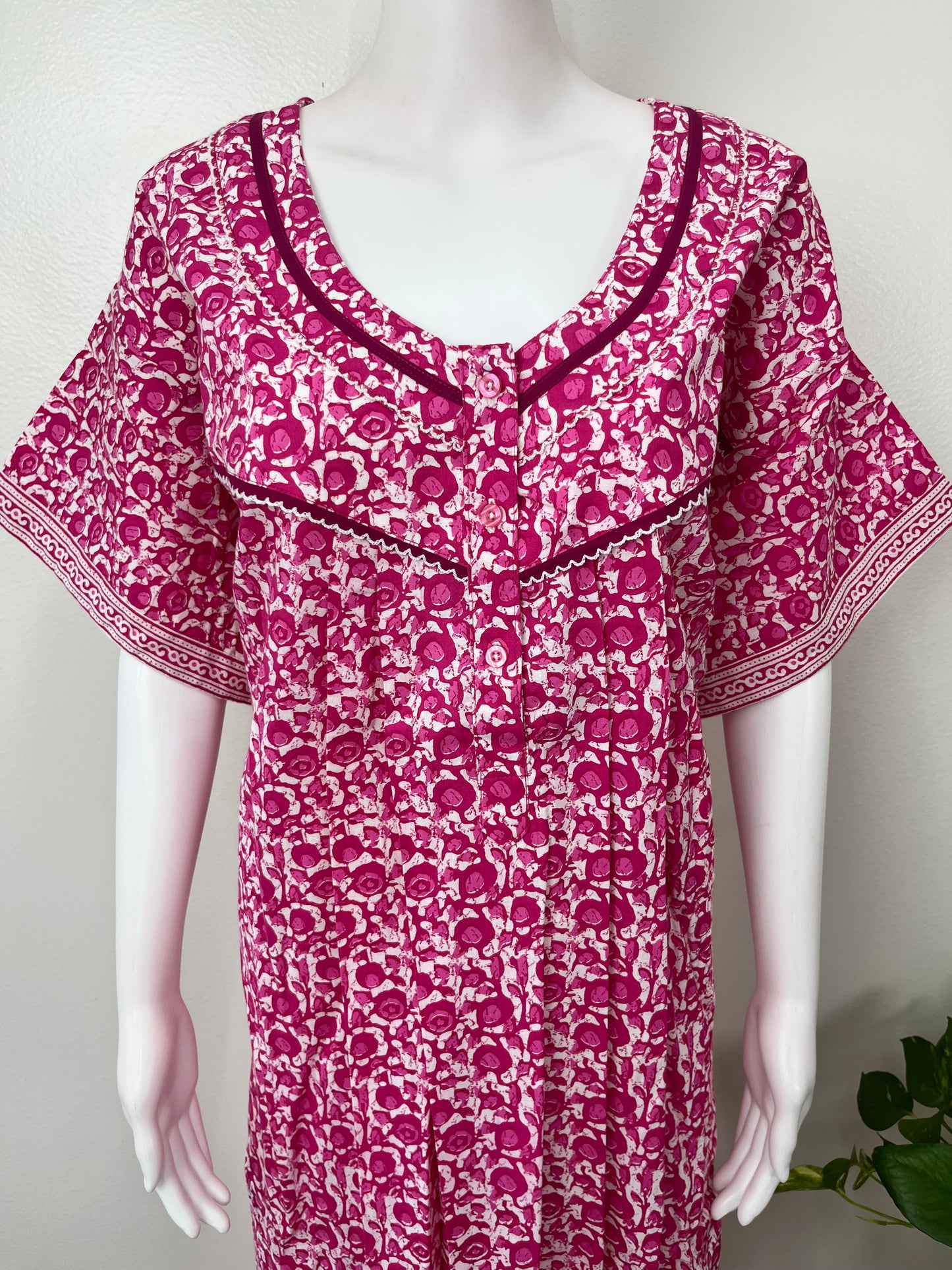 Pink Pure Cotton Nighty Comfortable & Elegant