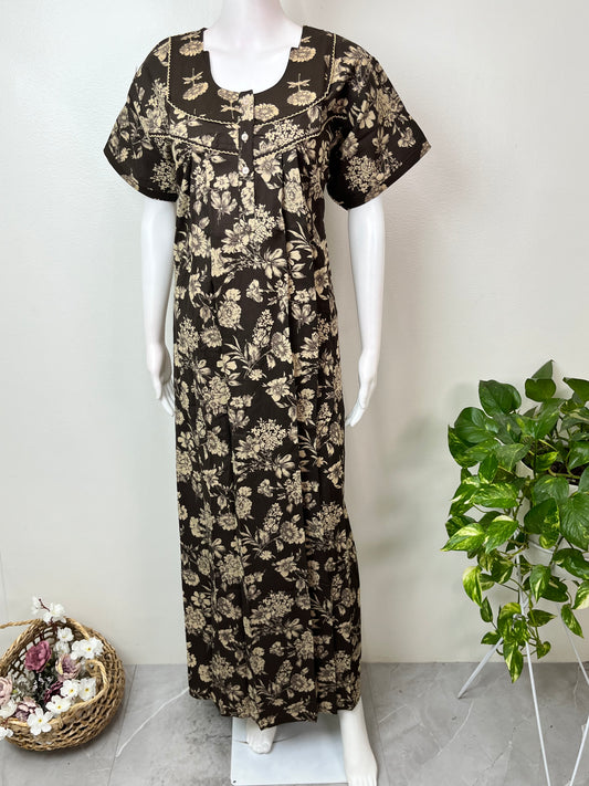 Floral Printed Pure Cotton Nightgown