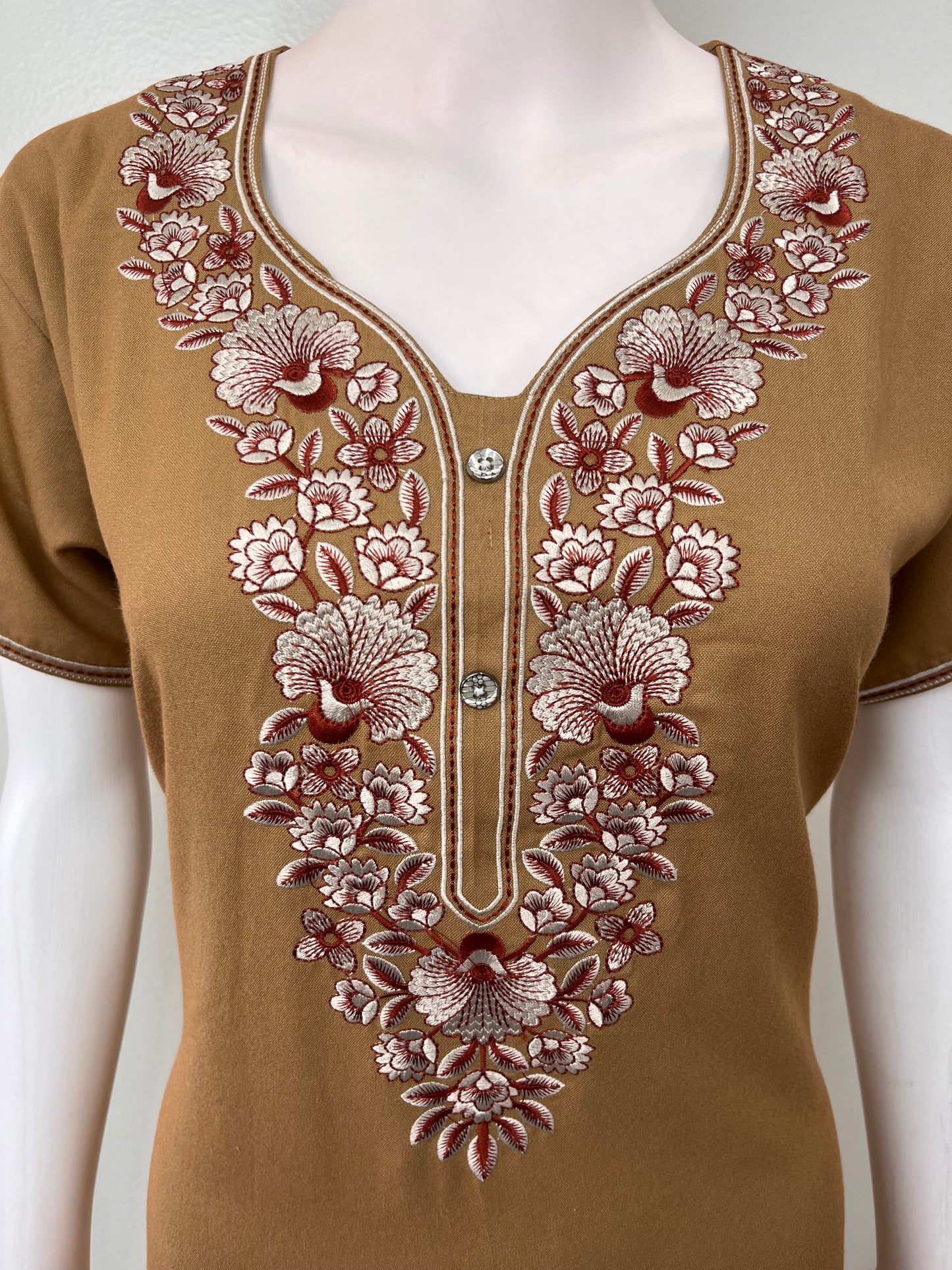 Caramel Premium Alpine Embroidered Nightgown