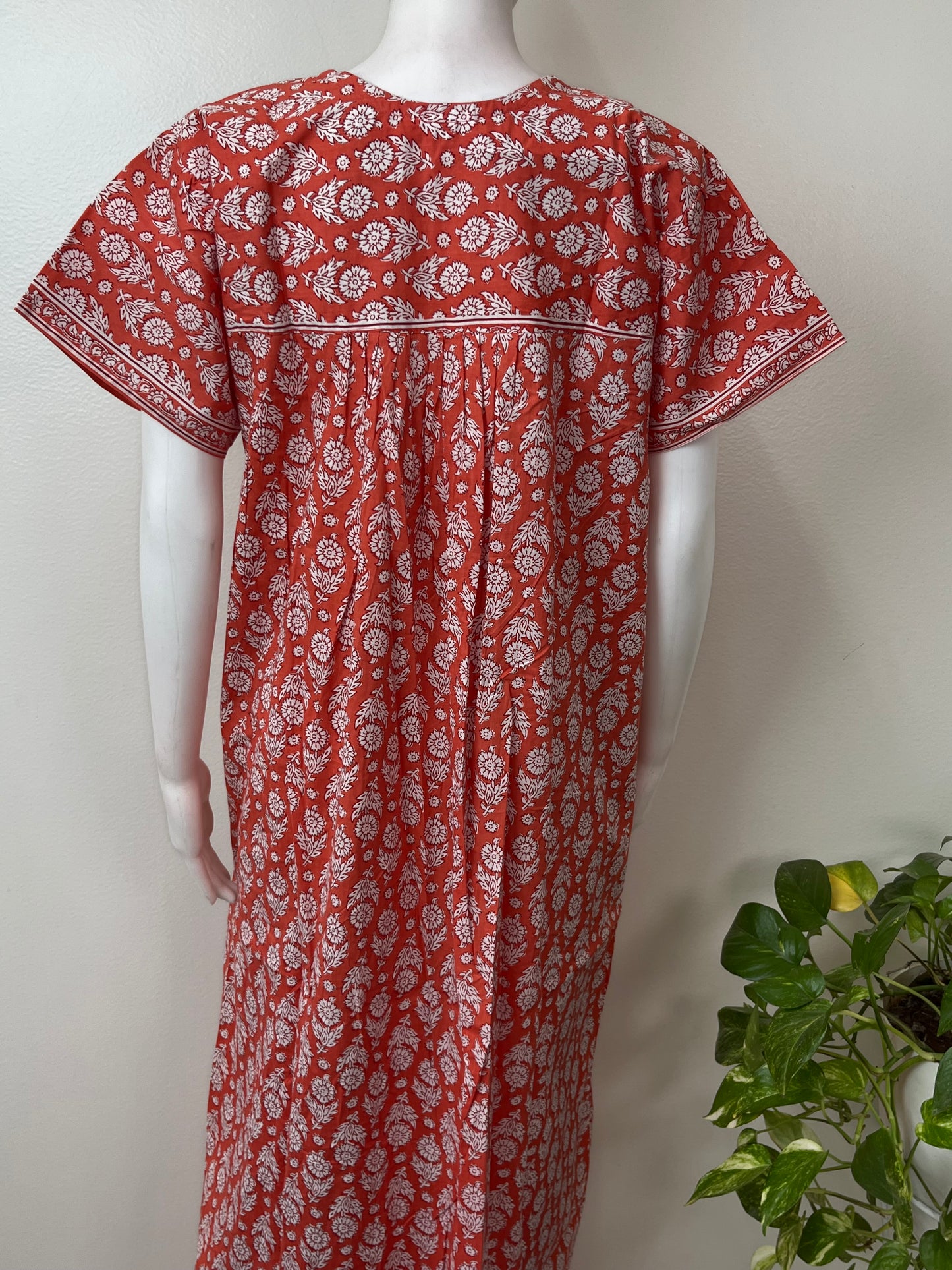 Orange Pure Cotton Women’s Nightgown