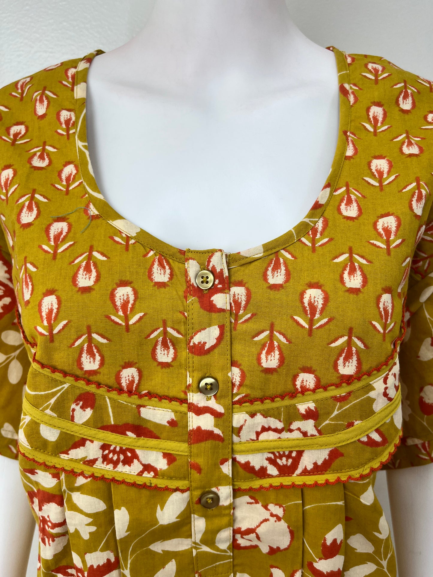Mustard 100% Cotton Nighty Comfortable & Elegant