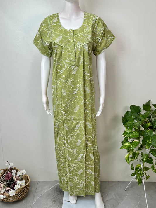 Sage Green 100% Cotton Nightgown