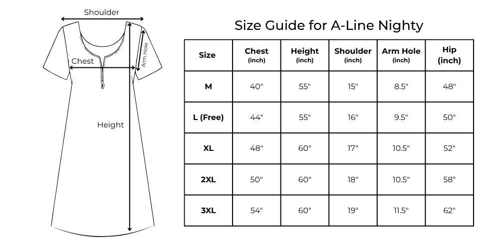 Gray Kaftan Style Rayon Fabric Nighty