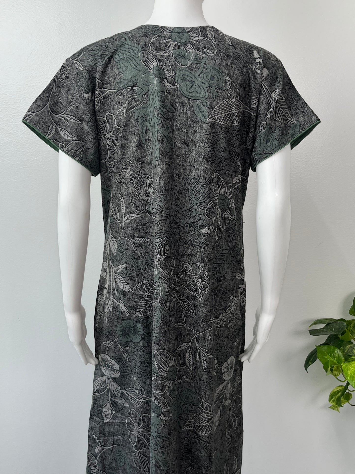 Printed Alpine Nighty For Women with Embroidery