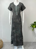 Printed Alpine Nighty For Women with Embroidery
