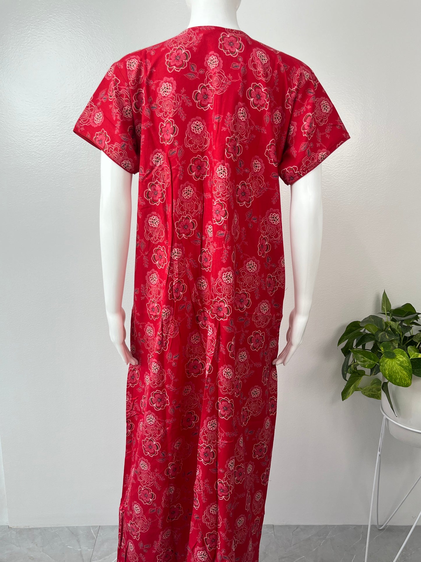 Red Alpine Fabric Nightgown Soft & Breathable