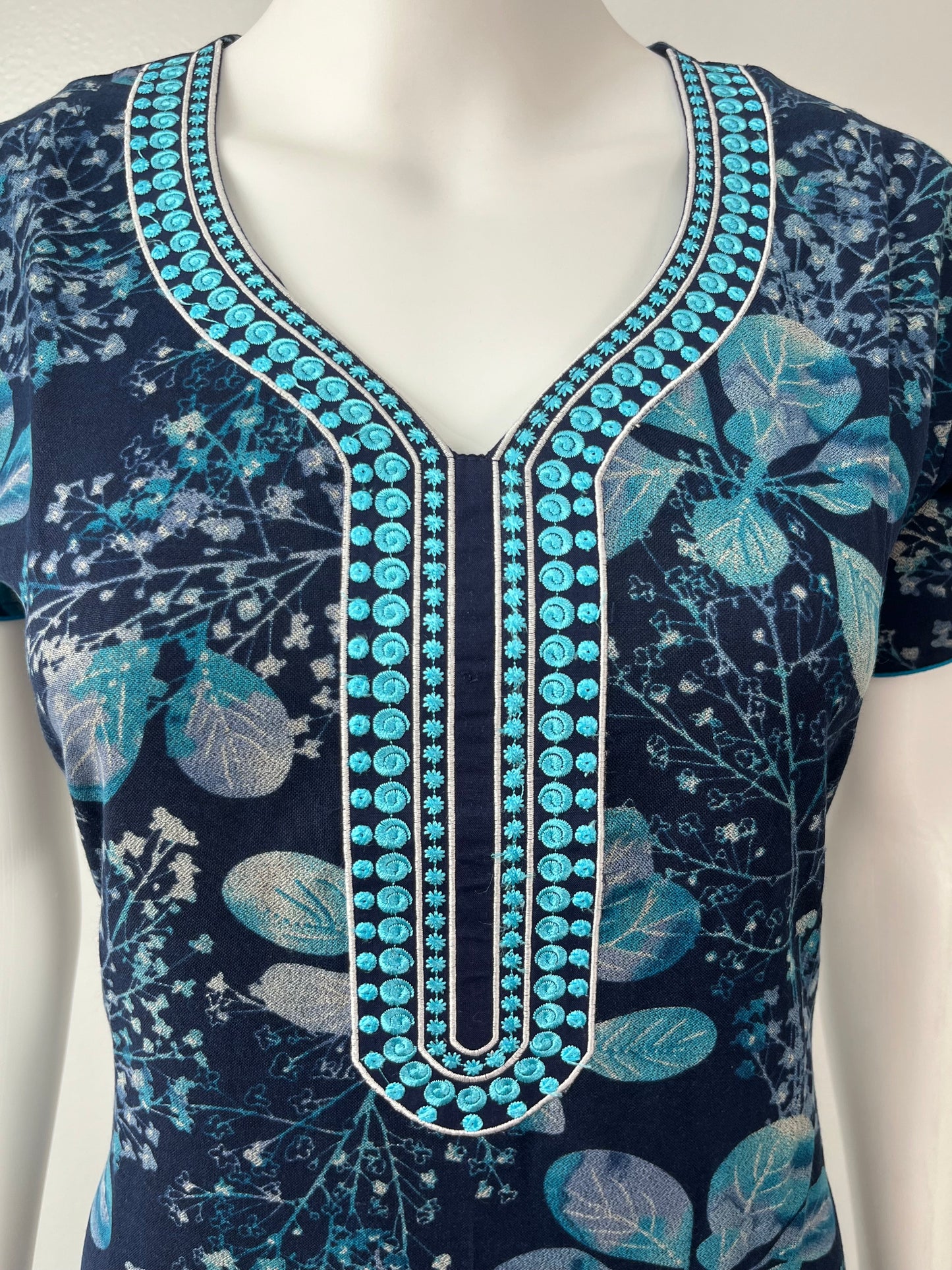 Blue Printed Alpine Nighty Elegant & Long Lasting
