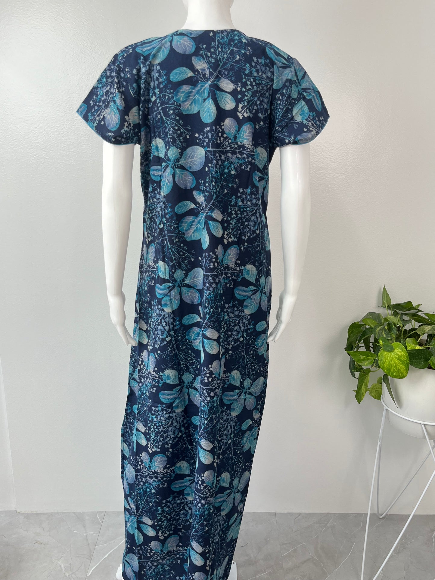 Blue Printed Alpine Nighty Elegant & Long Lasting