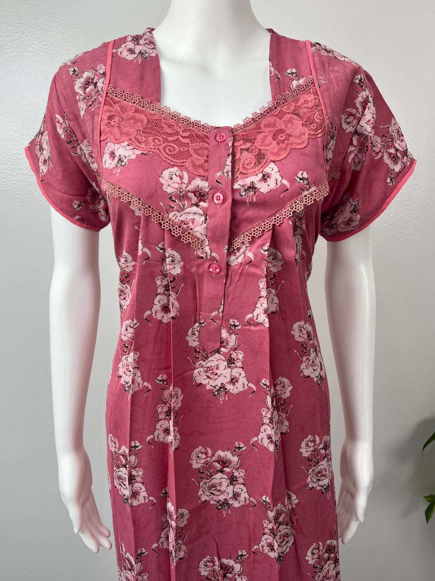 Pink Premium Alpine Fabric Nightgown Soft, Durable