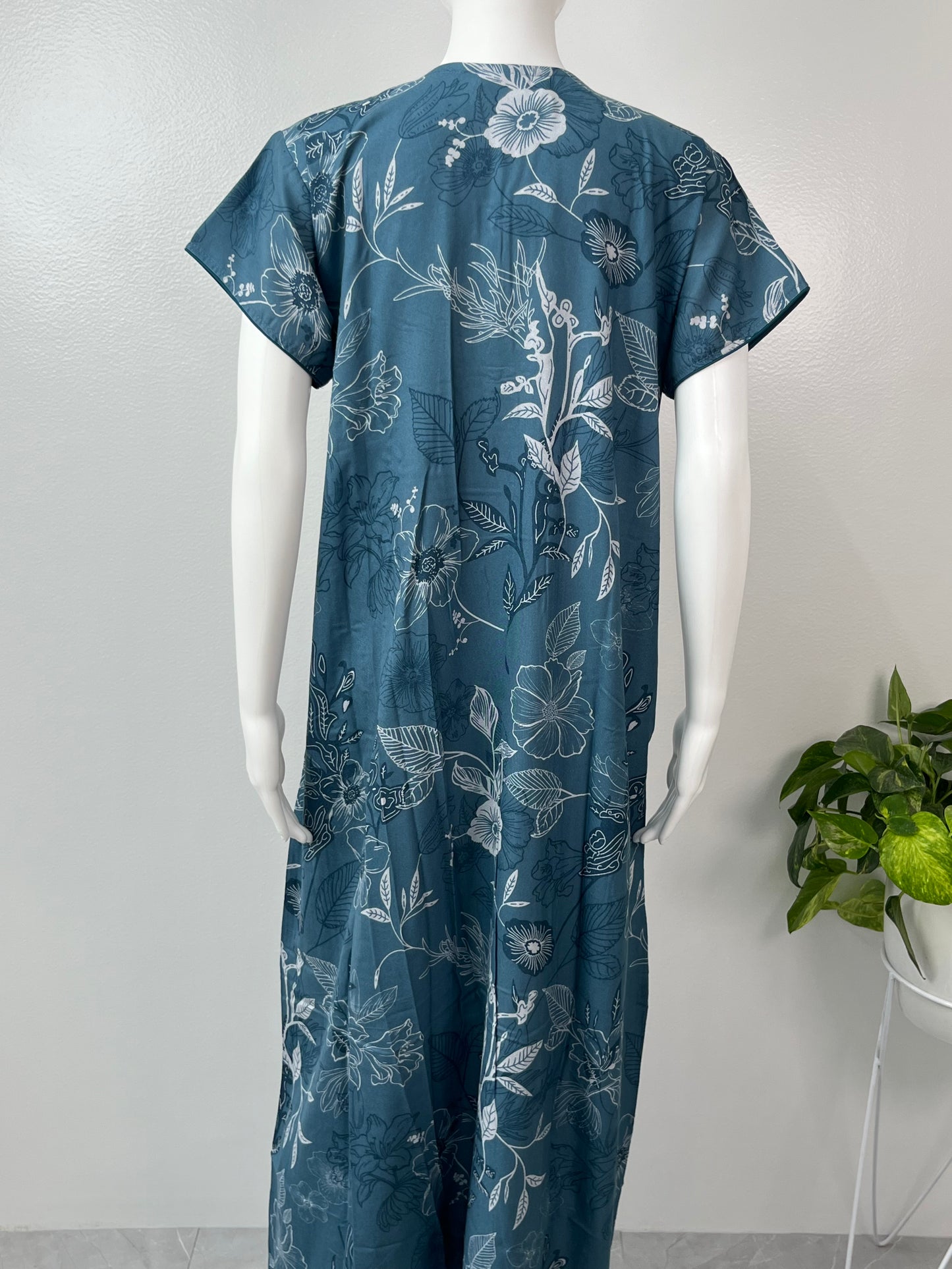 Dark Blue Alpine Fabric Nightgown Soft & Breathable
