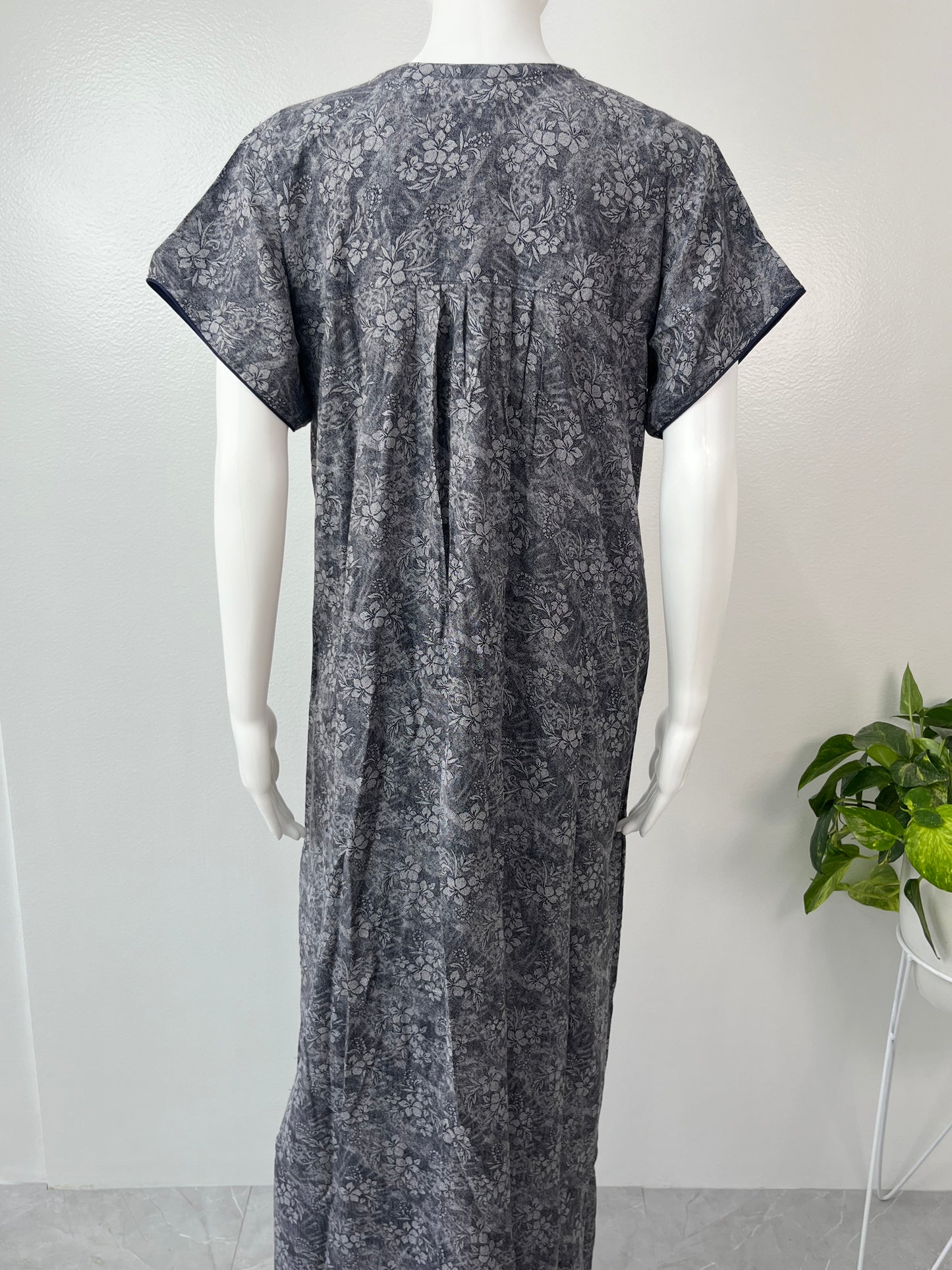 Grey Printed Alpine Nighty Elegant & Long-Lasting