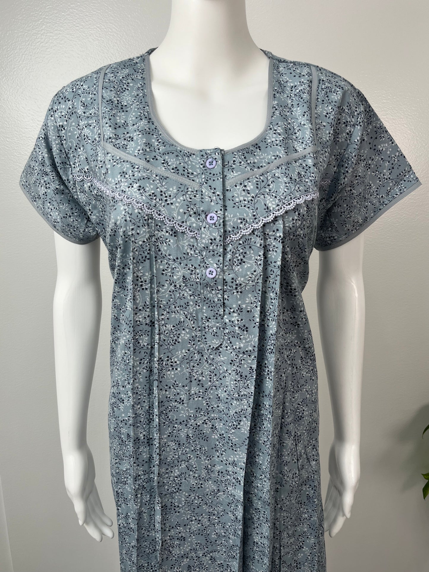 Grey Printed Alpine Fabric Nighty Soft & Breathable