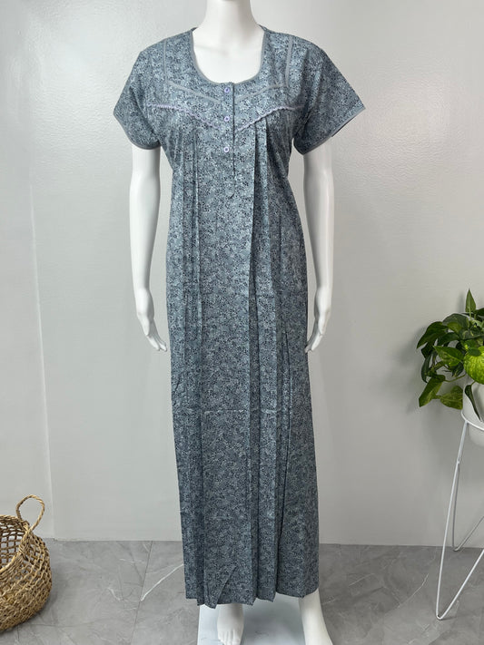 Grey Printed Alpine Fabric Nighty Soft & Breathable