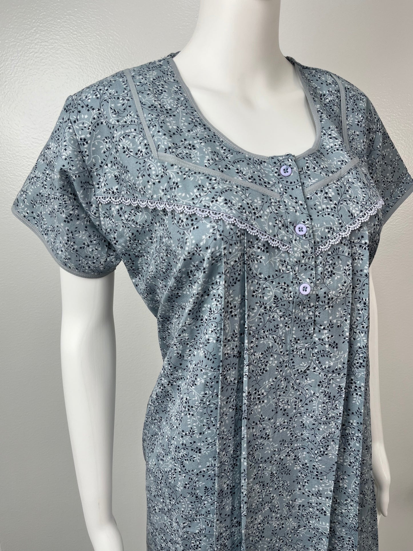 Grey Printed Alpine Fabric Nighty Soft & Breathable