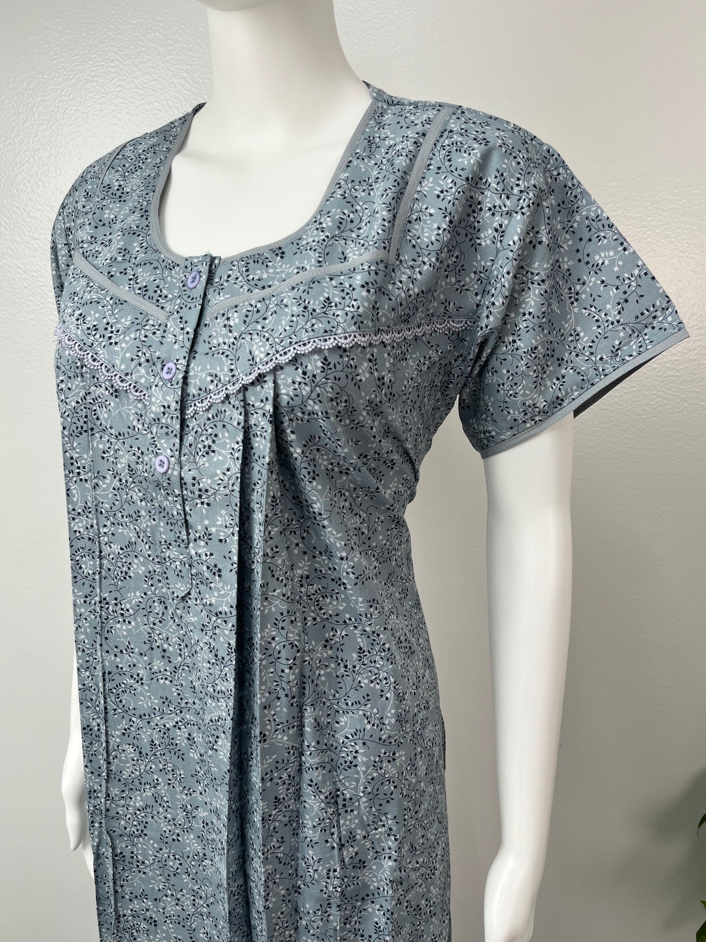 Grey Printed Alpine Fabric Nighty Soft & Breathable