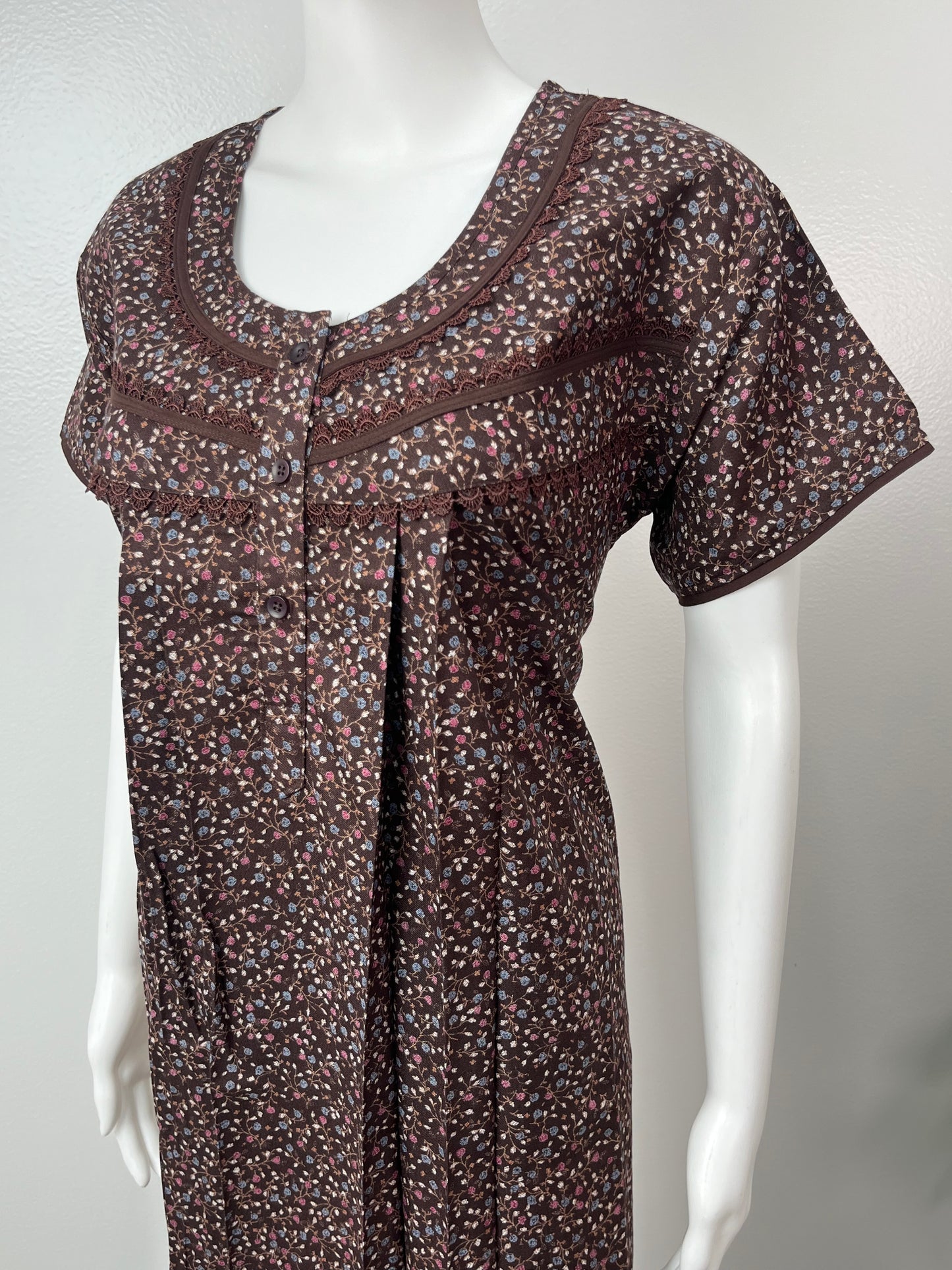 Brown Soft & Breathable Alpine Nightgown Perfect for All Seasons
