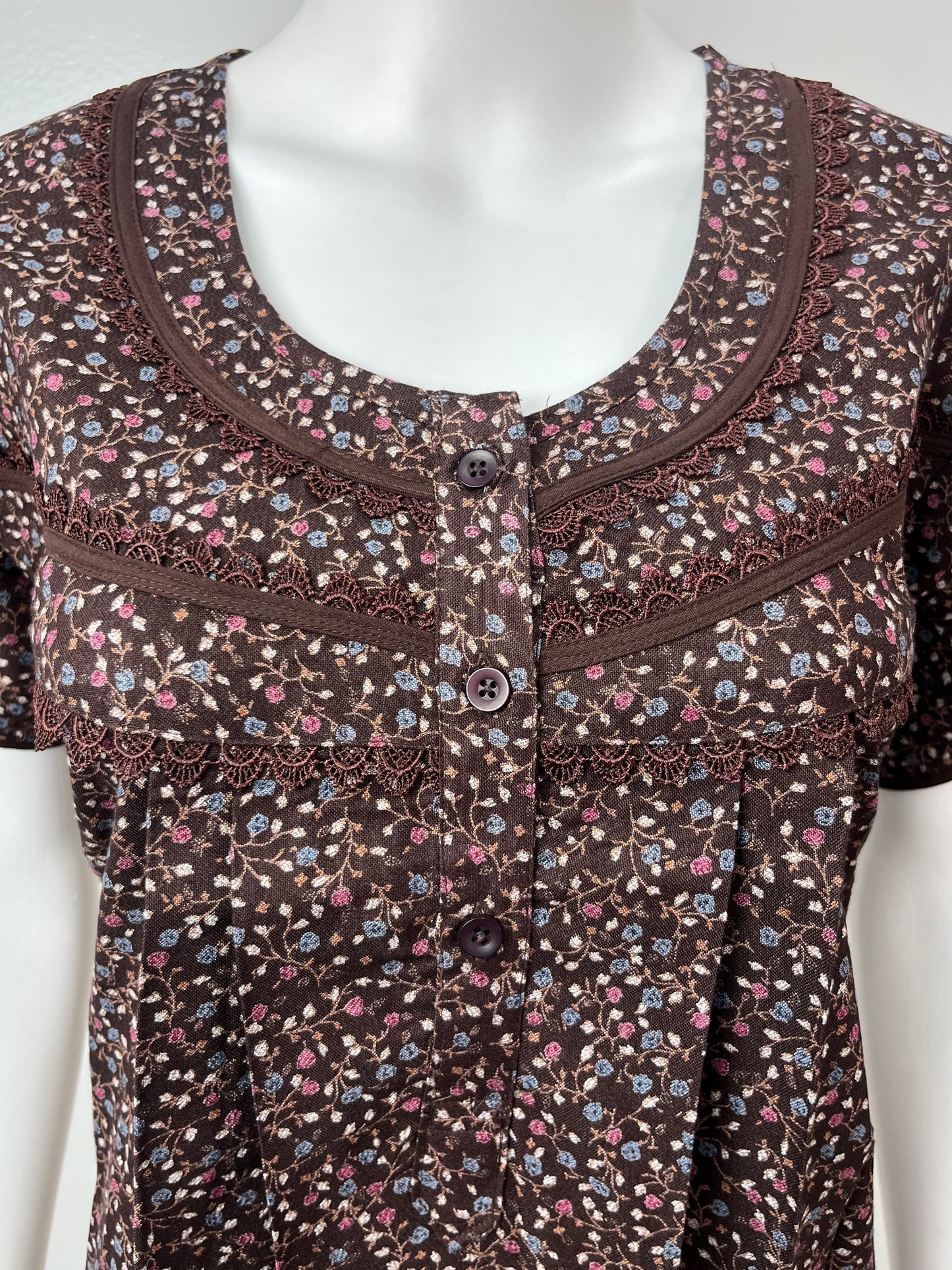 Brown Soft & Breathable Alpine Nightgown Perfect for All Seasons