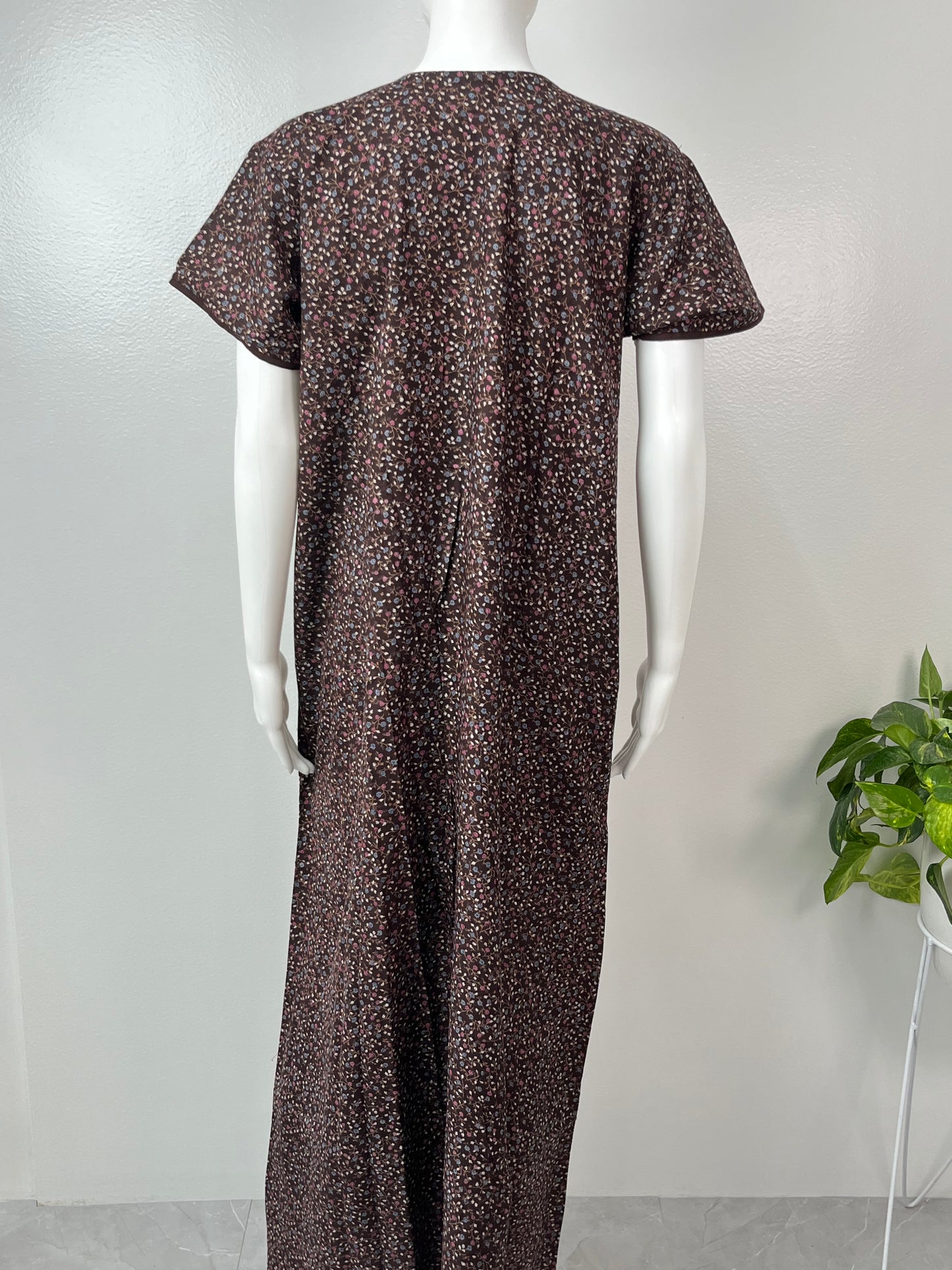 Brown Soft & Breathable Alpine Nightgown Perfect for All Seasons