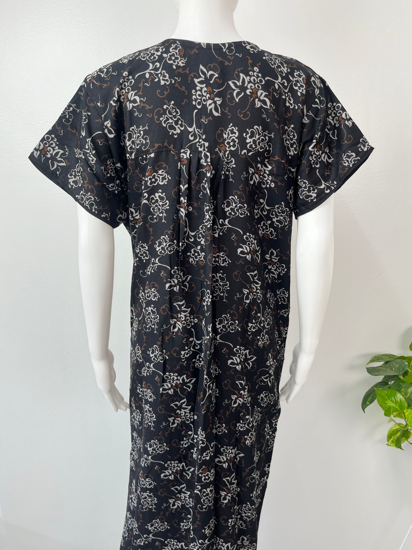 Black Premium Alpine Fabric Nightgown Soft, Durable