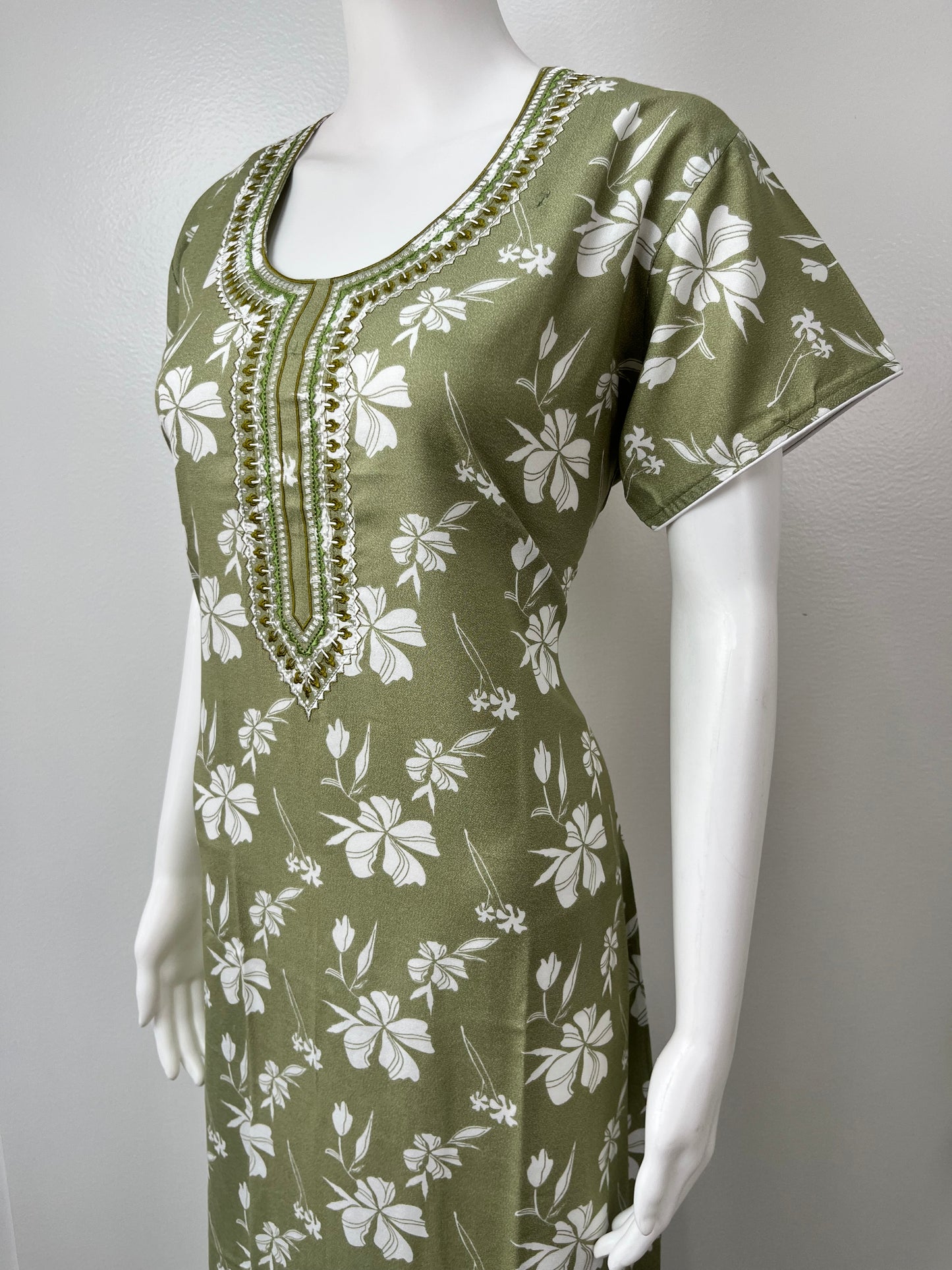 Pastel Green Alpine Nightgown for Women