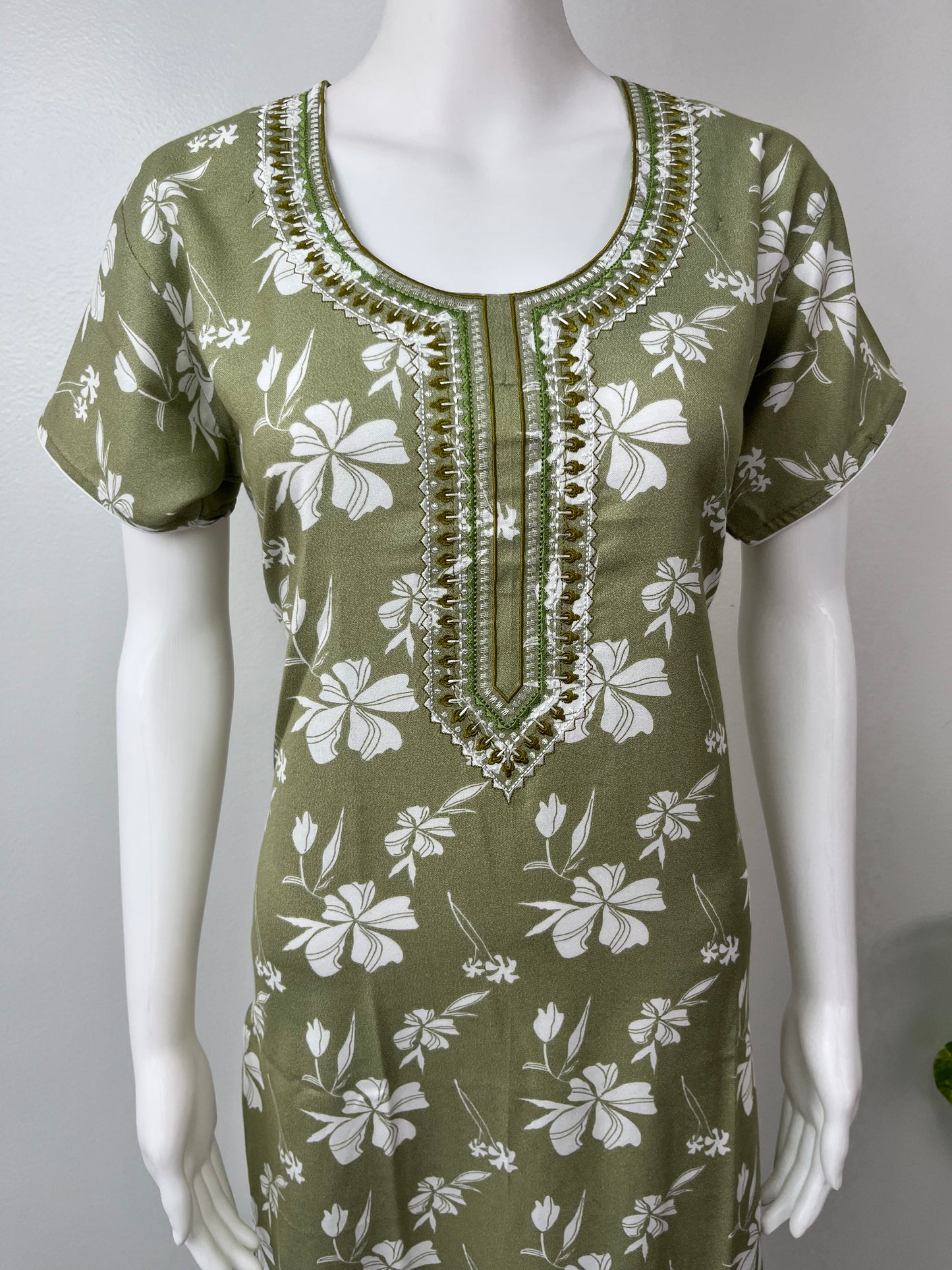 Pastel Green Alpine Nightgown for Women