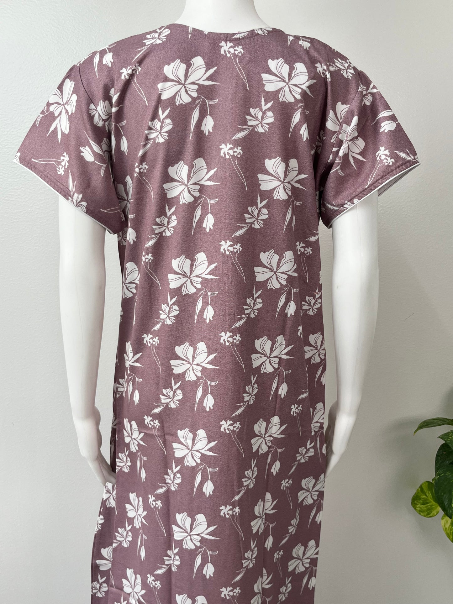 Blush Pink Printed Soft Alpine Nighty for Women