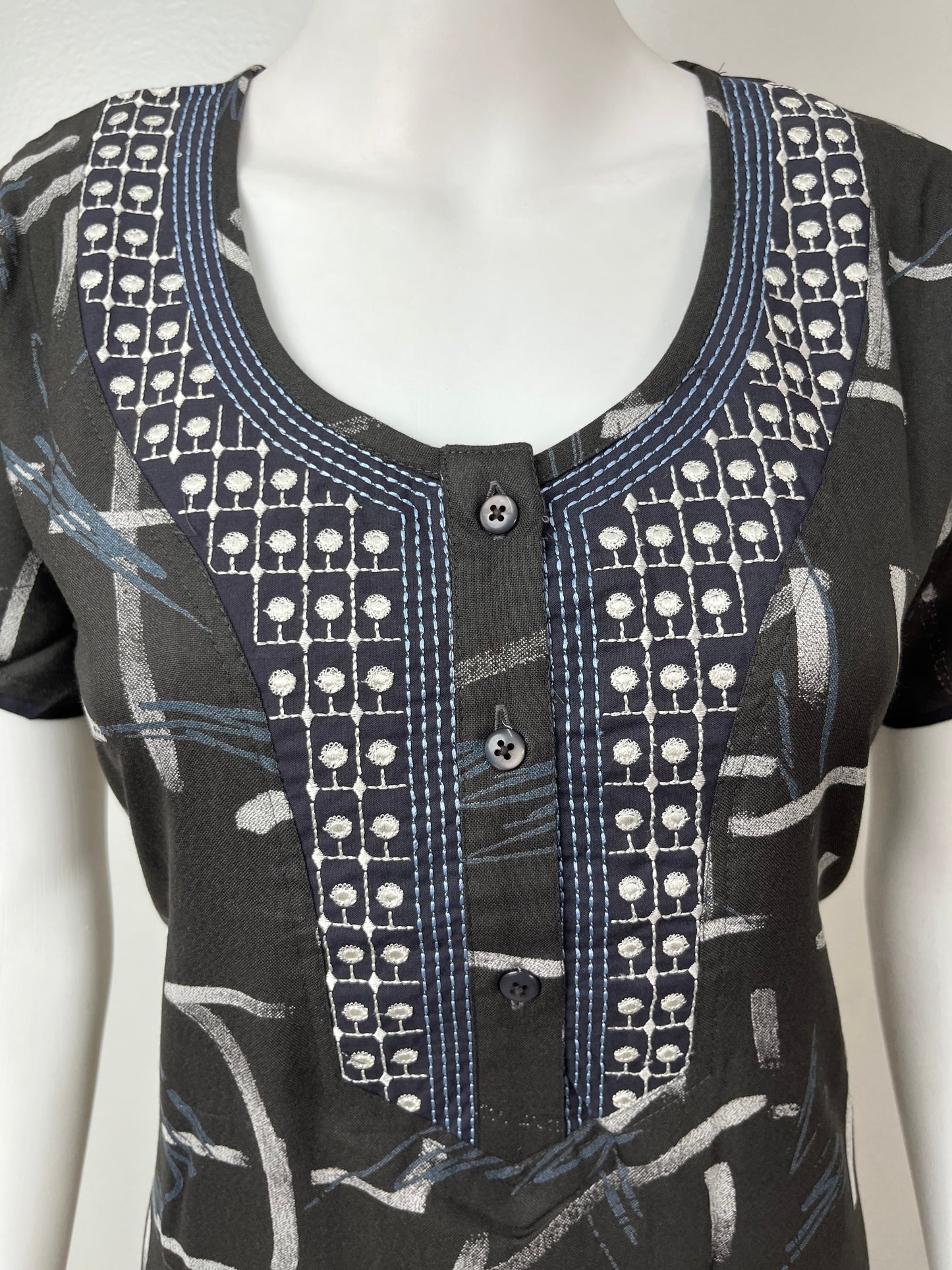 Black Premium Soft Alpine Fabric Nighty