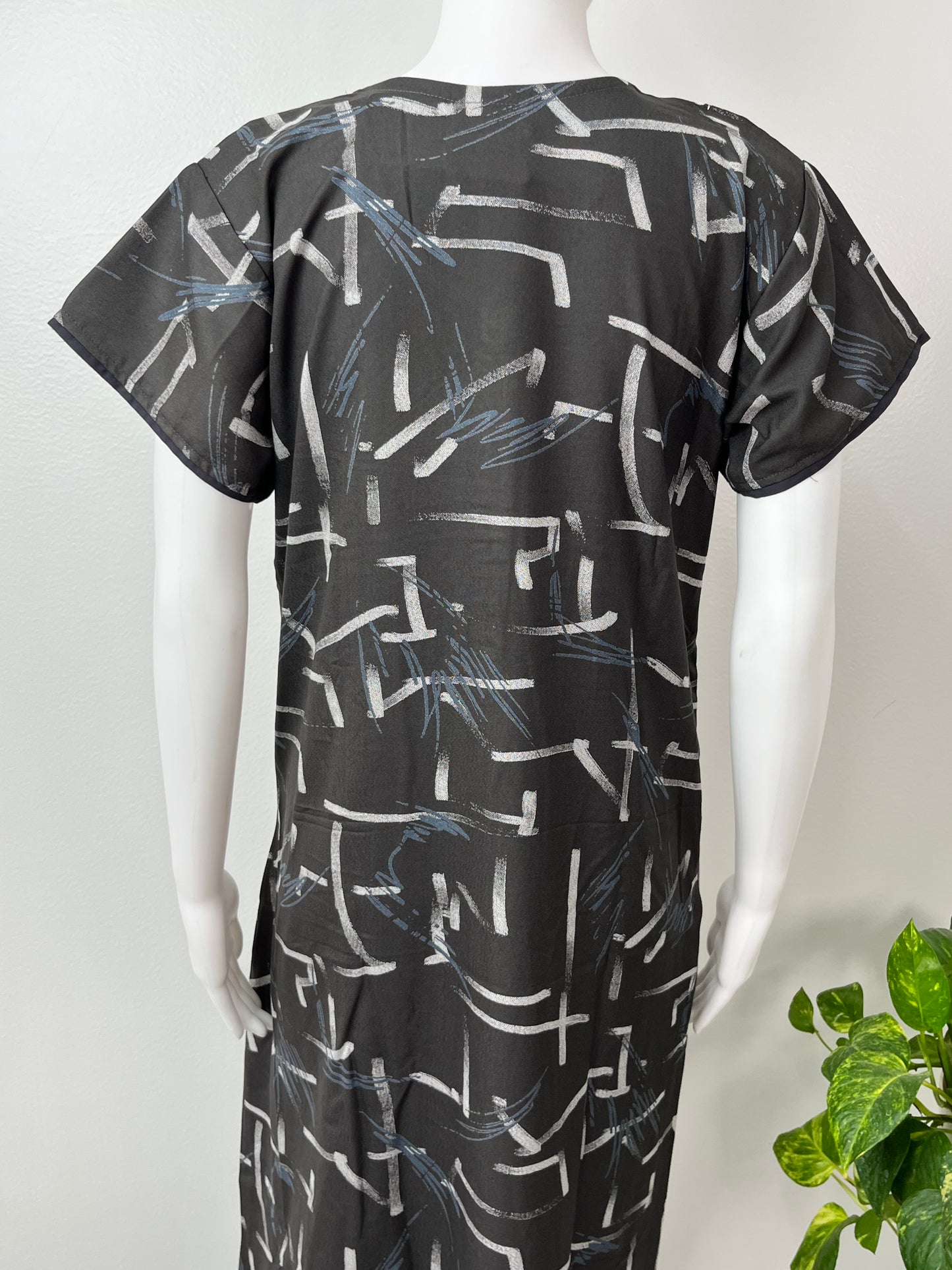 Black Premium Soft Alpine Fabric Nighty