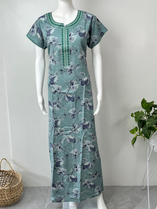 Sea Green Soft & Breathable Alpine Nighty