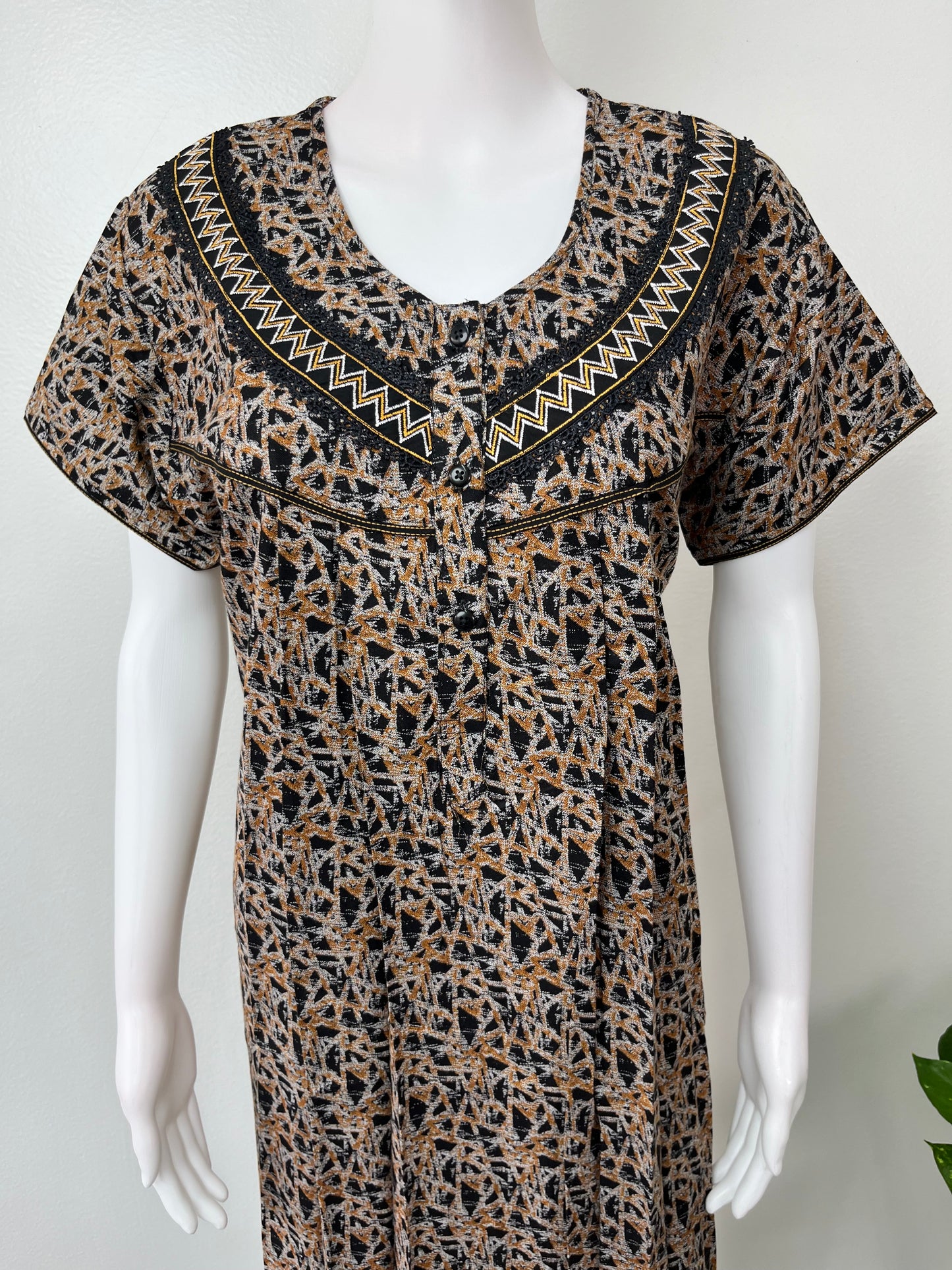 Brown Soft & Breathable Alpine Nightgown Perfect for All Seasons