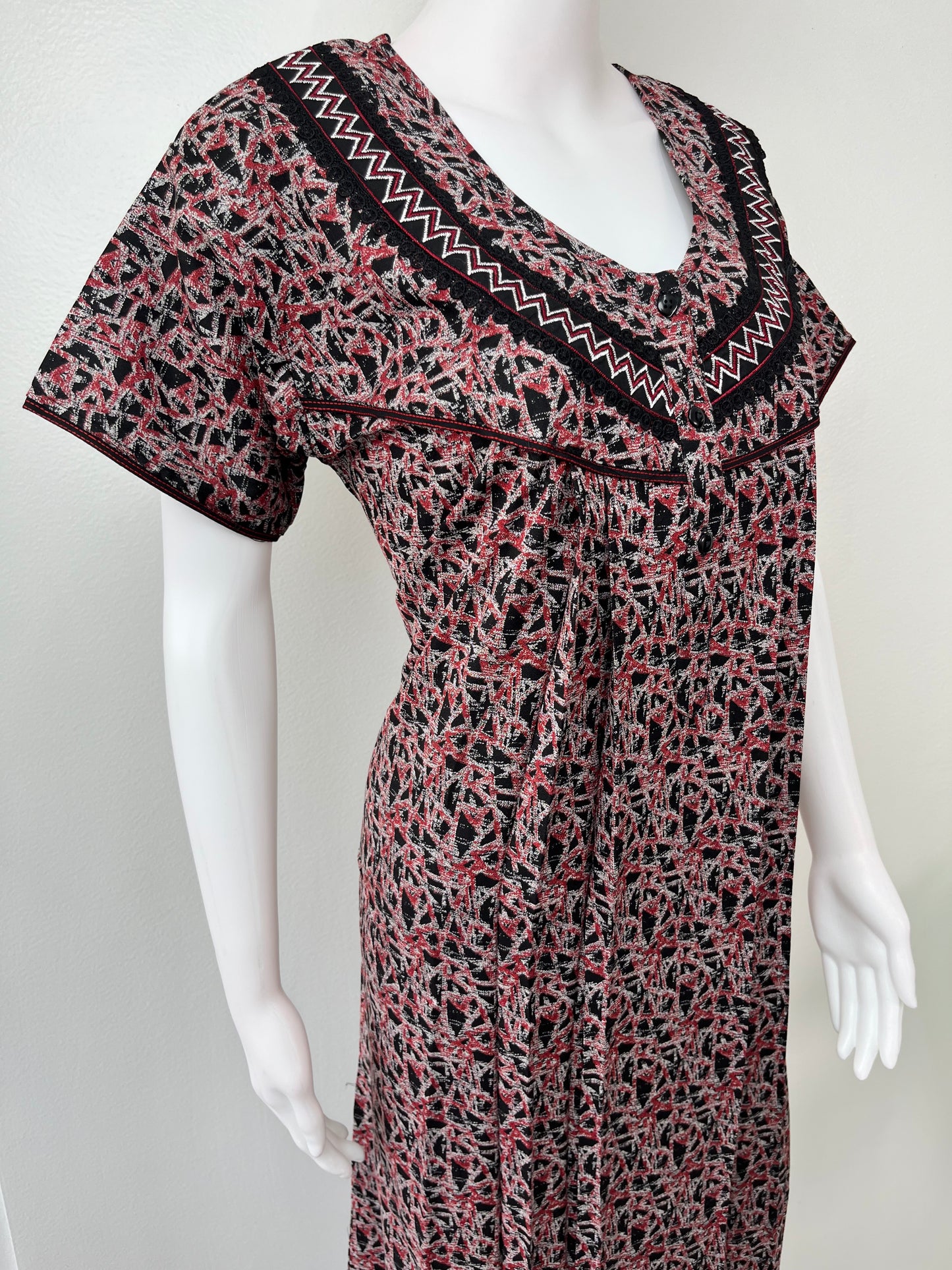 Maroon Printed Alpine Nighty for Women