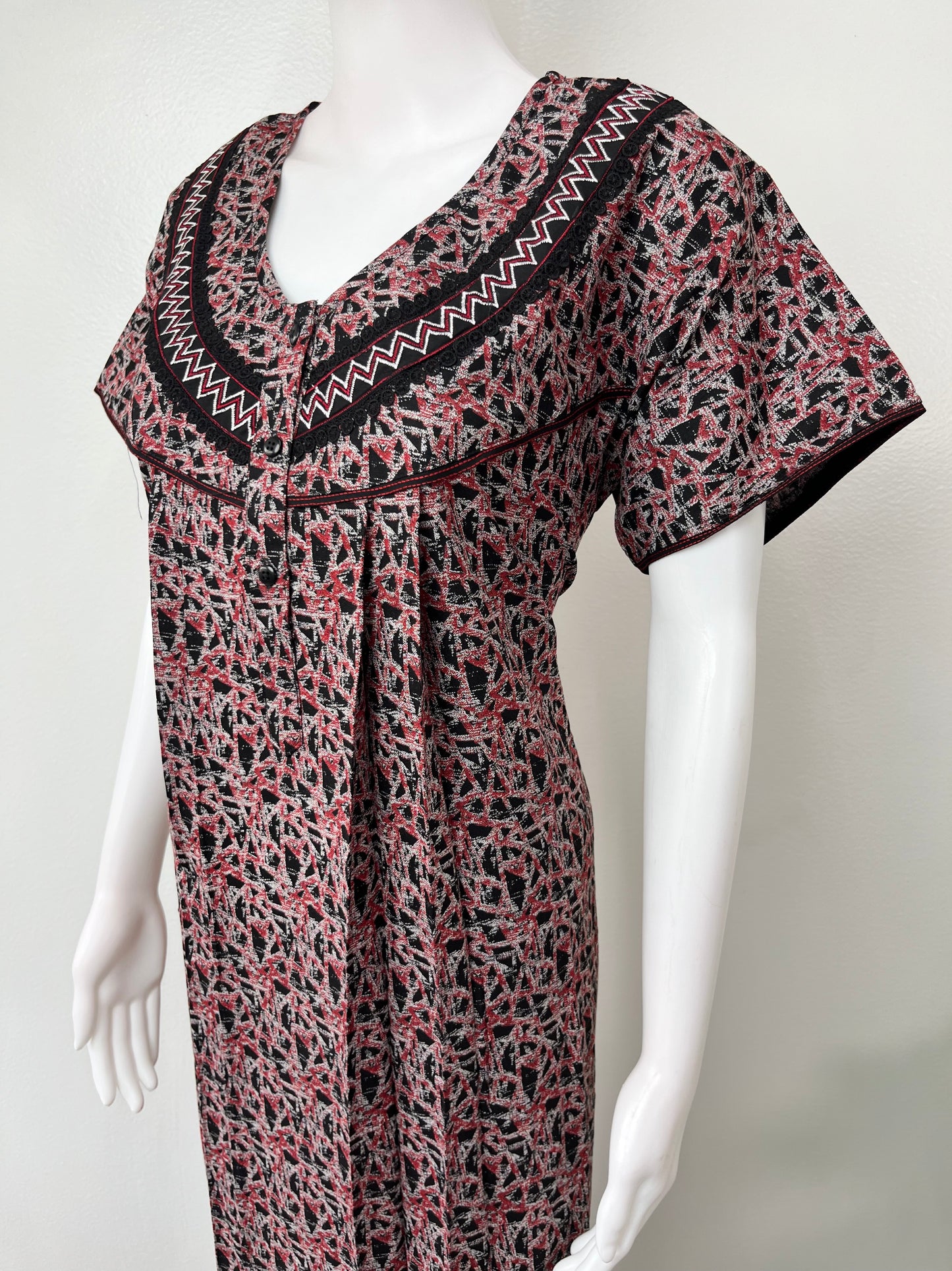 Maroon Printed Alpine Nighty for Women