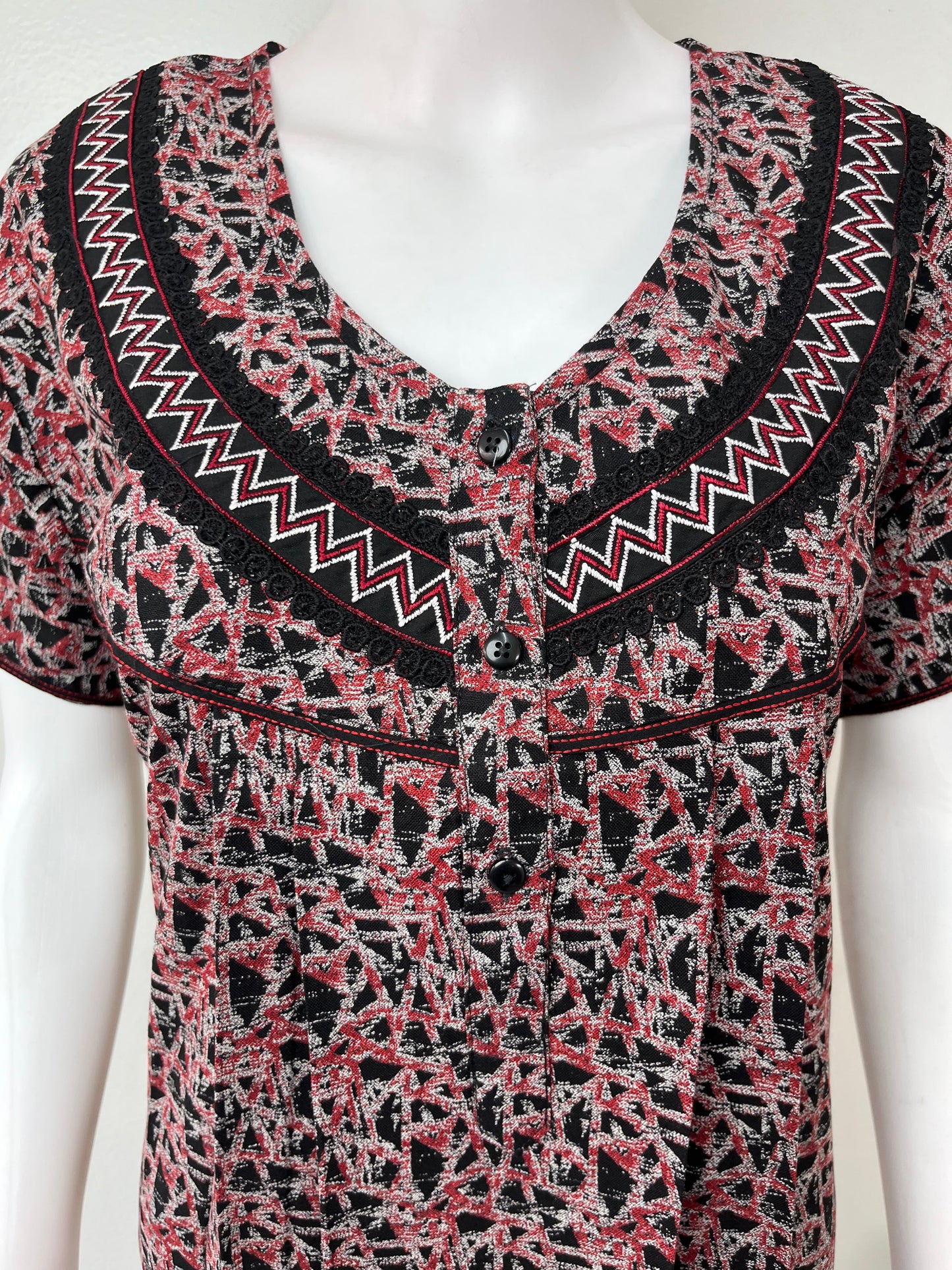 Maroon Printed Alpine Nighty for Women