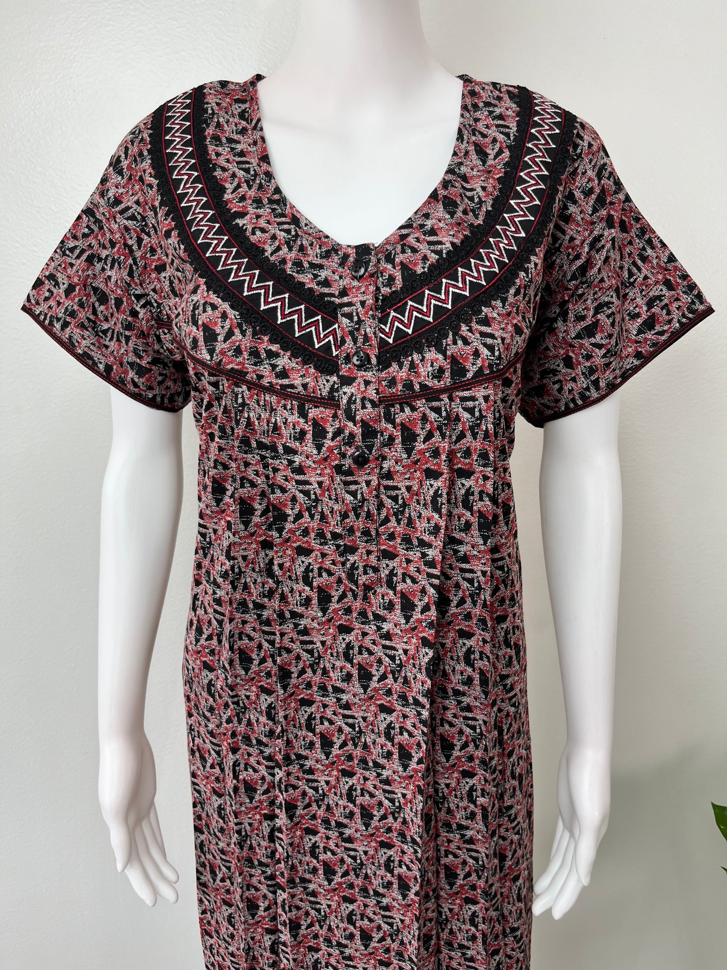 Maroon Printed Alpine Nighty for Women