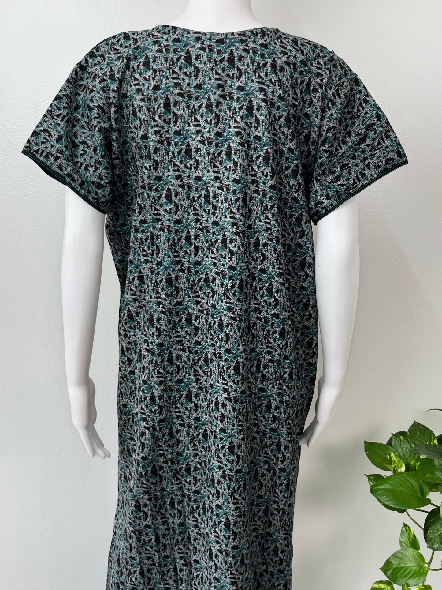 Dark Green Digital Print Alpine Nightgown for Women