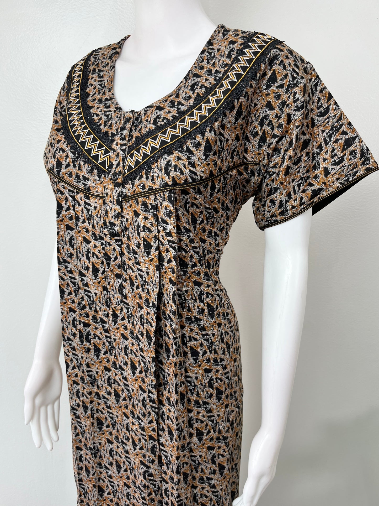 Brown Soft & Breathable Alpine Nightgown Perfect for All Seasons