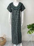 Dark Green Digital Print Alpine Nightgown for Women
