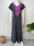 Navy Blue Timeless Embroidered Alpine Nightgown