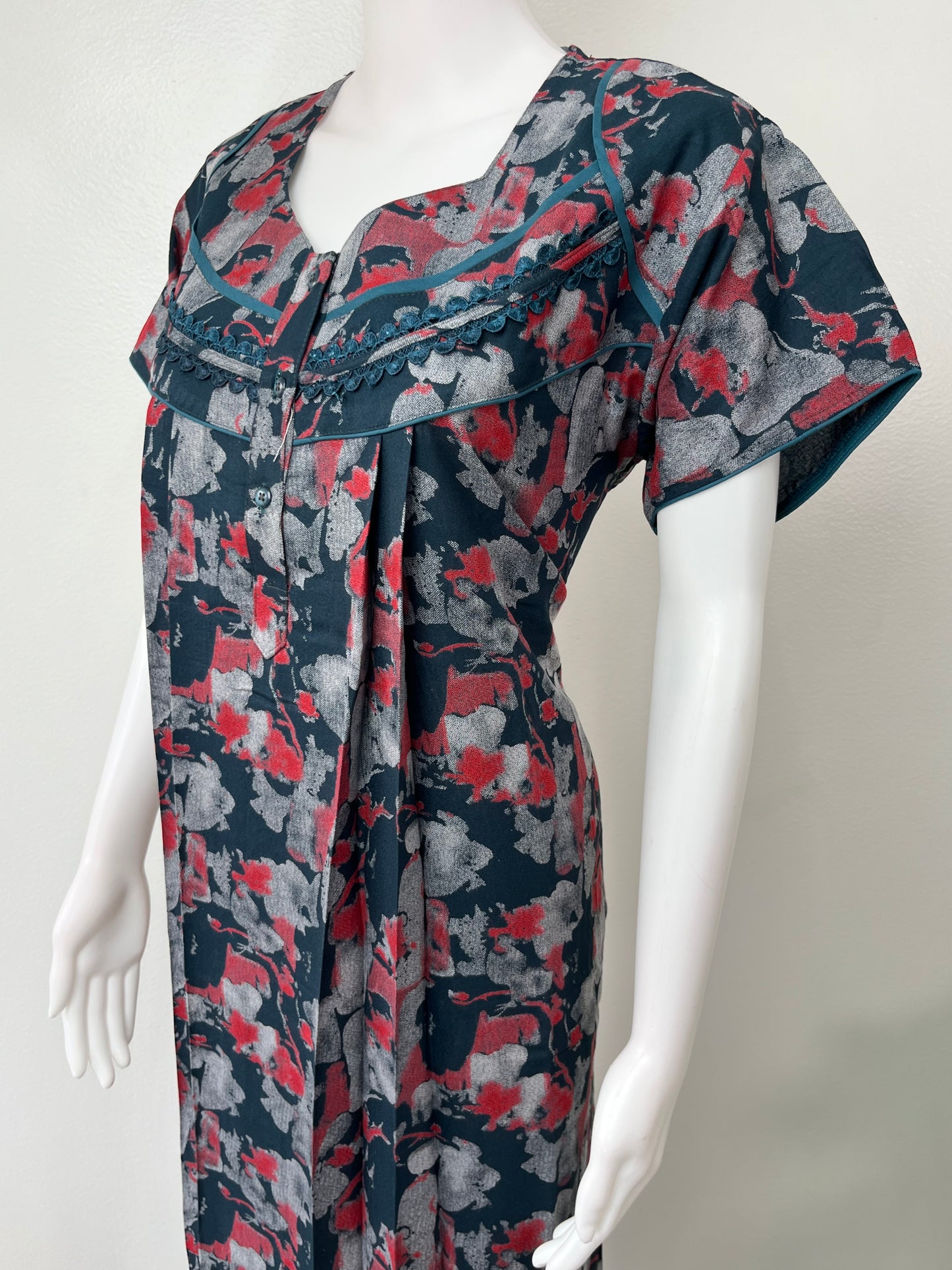 Bottle Green Alpine Fabric Nightgown Soft & Breathable