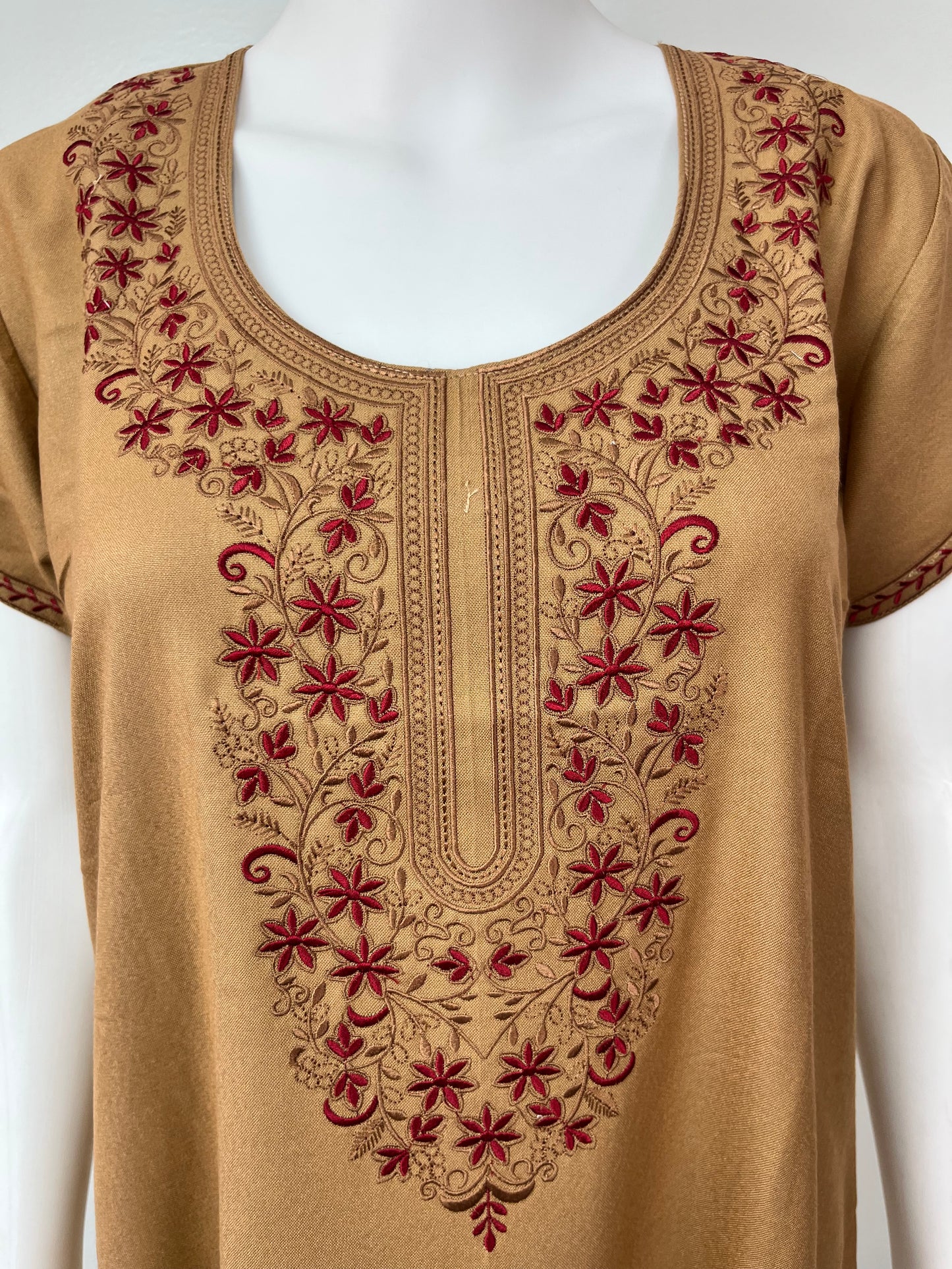 Caramel Brown Elegant Comfort Alpine Fabric Nighty