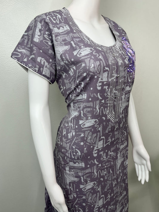 Purple Soft & Breathable Alpine Nighty Perfect for all Seasons