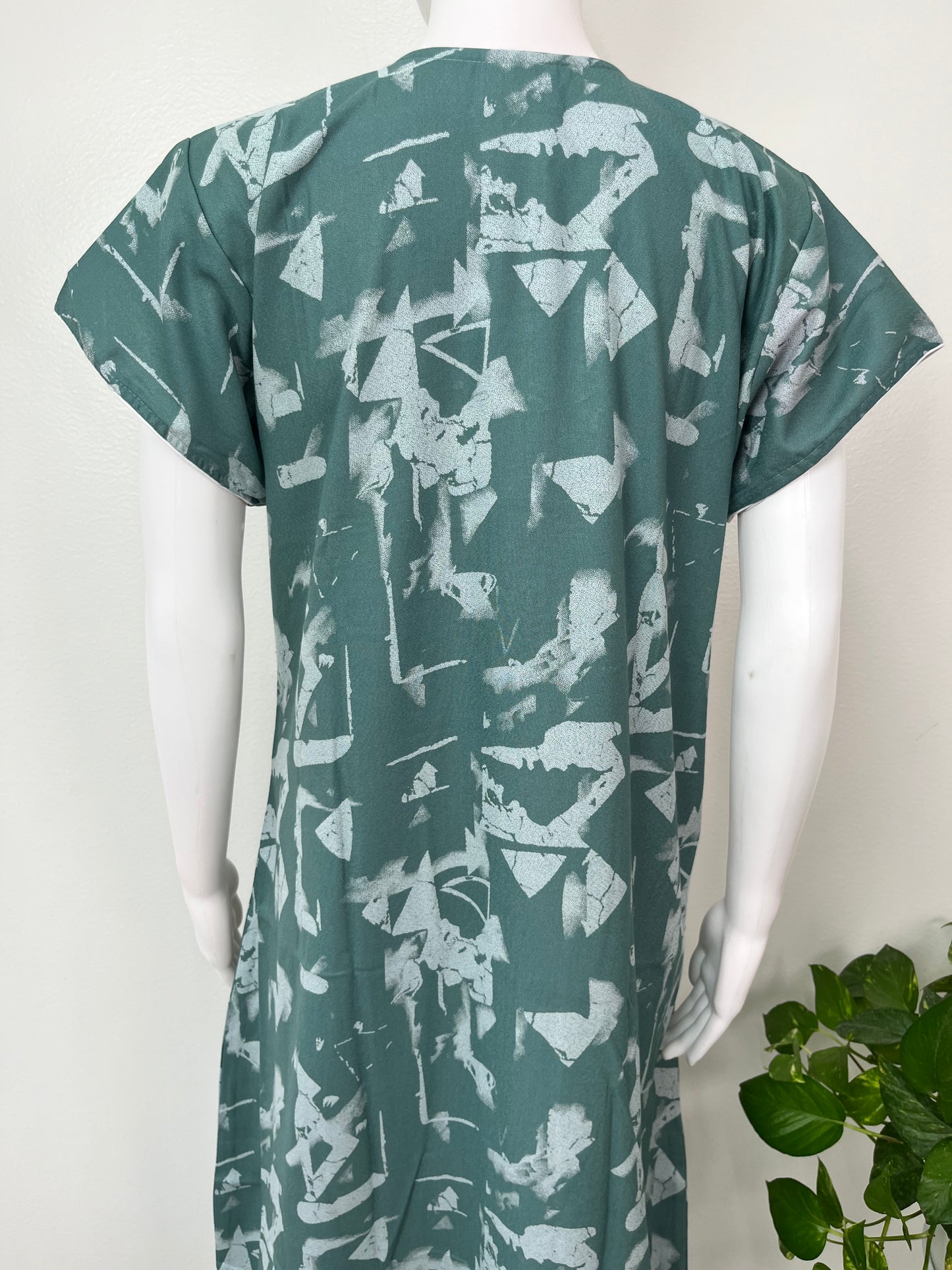 Green Alpine Fabric Embroidered Nighty
