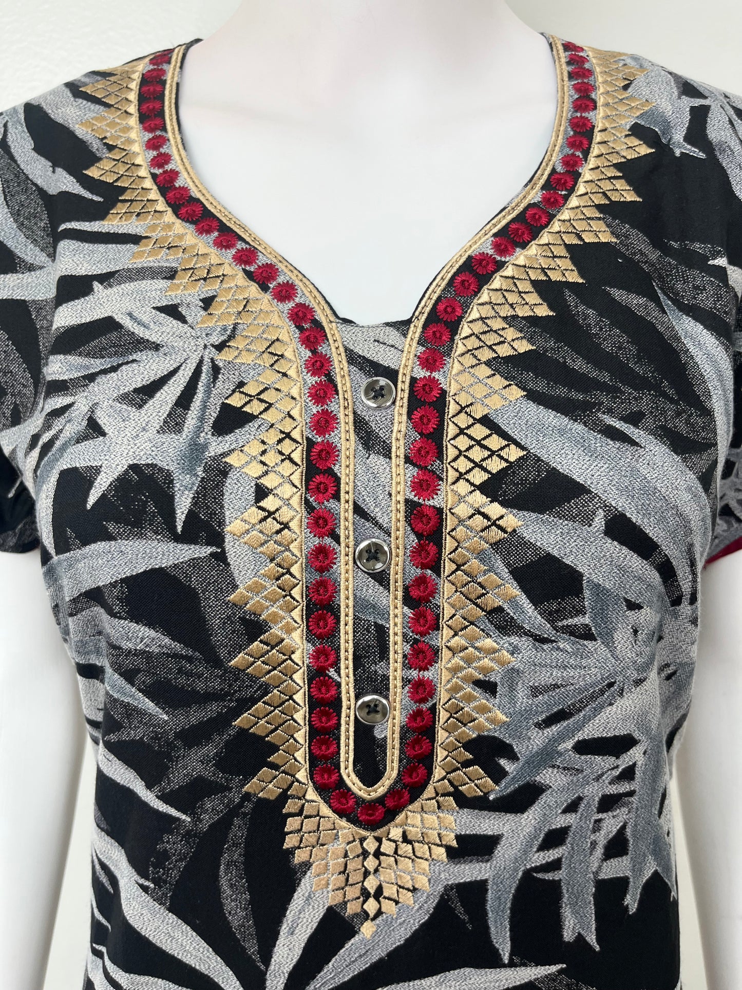 Black & Gold Premium Alpine Fabric Nighty