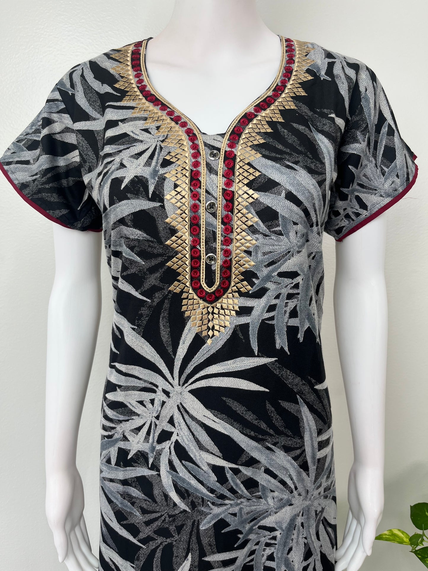 Black & Gold Premium Alpine Fabric Nighty