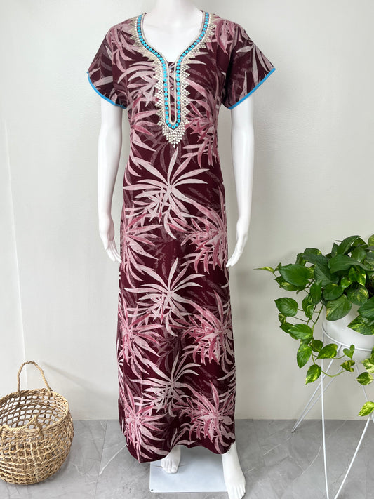 Maroon Alpine Fabric Nightgown Soft & Breathable