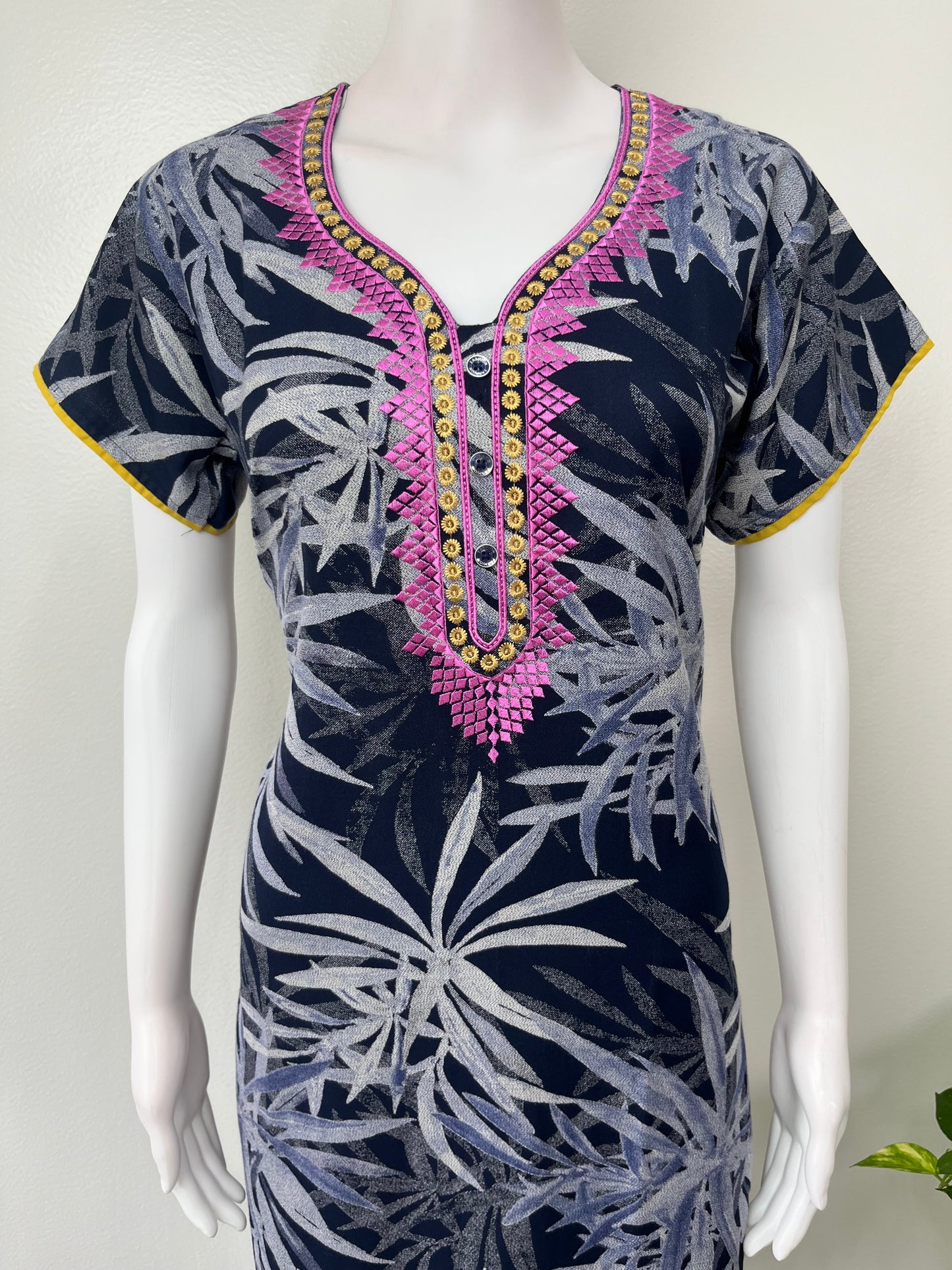 Navy Blue Soft & Breathable Alpine Fabric Nighty